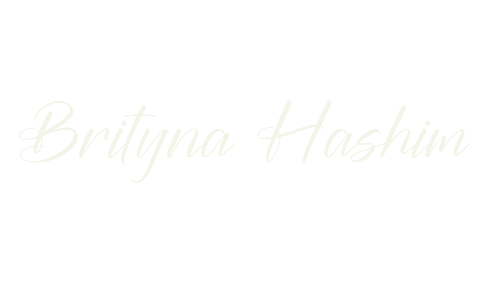 Brityna Hashim, script font preview