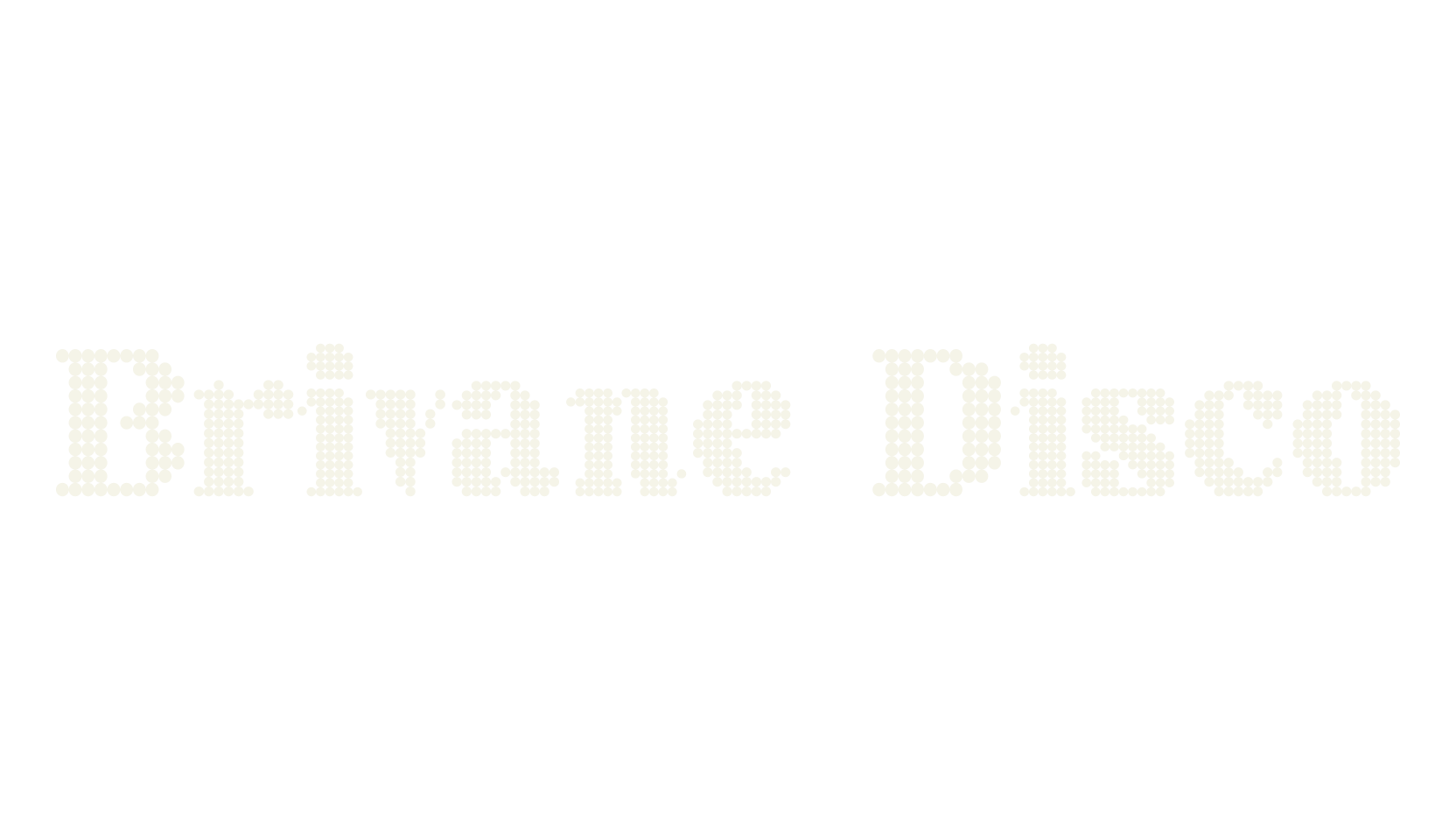 Brivane Disco, dotted font preview