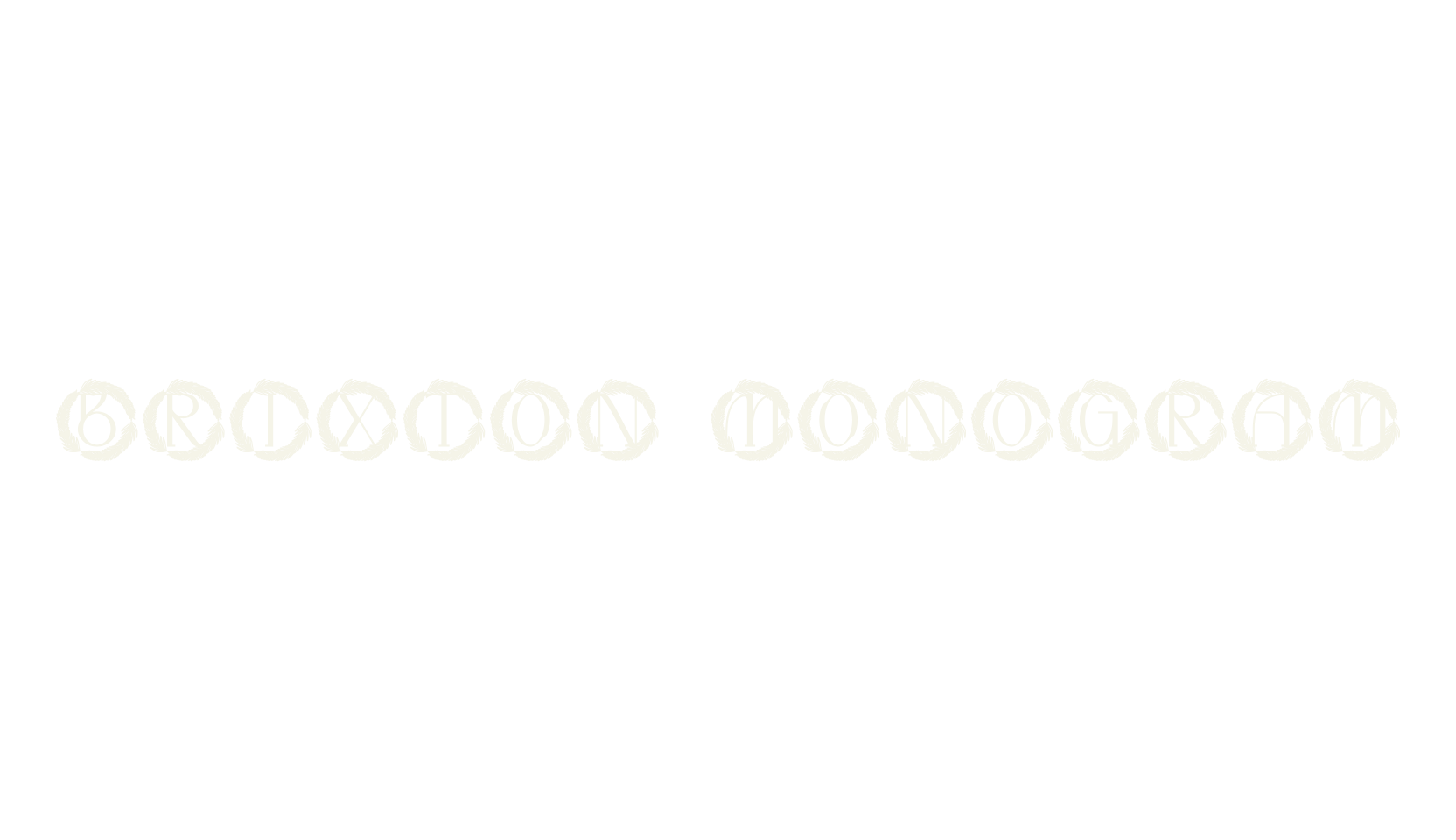 Brixton Monogram, monogram font preview