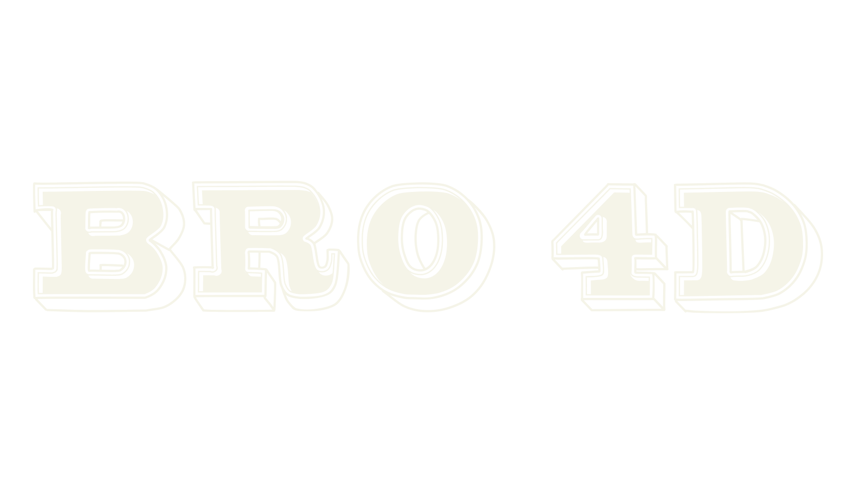 Bro 4D, 3d font preview
