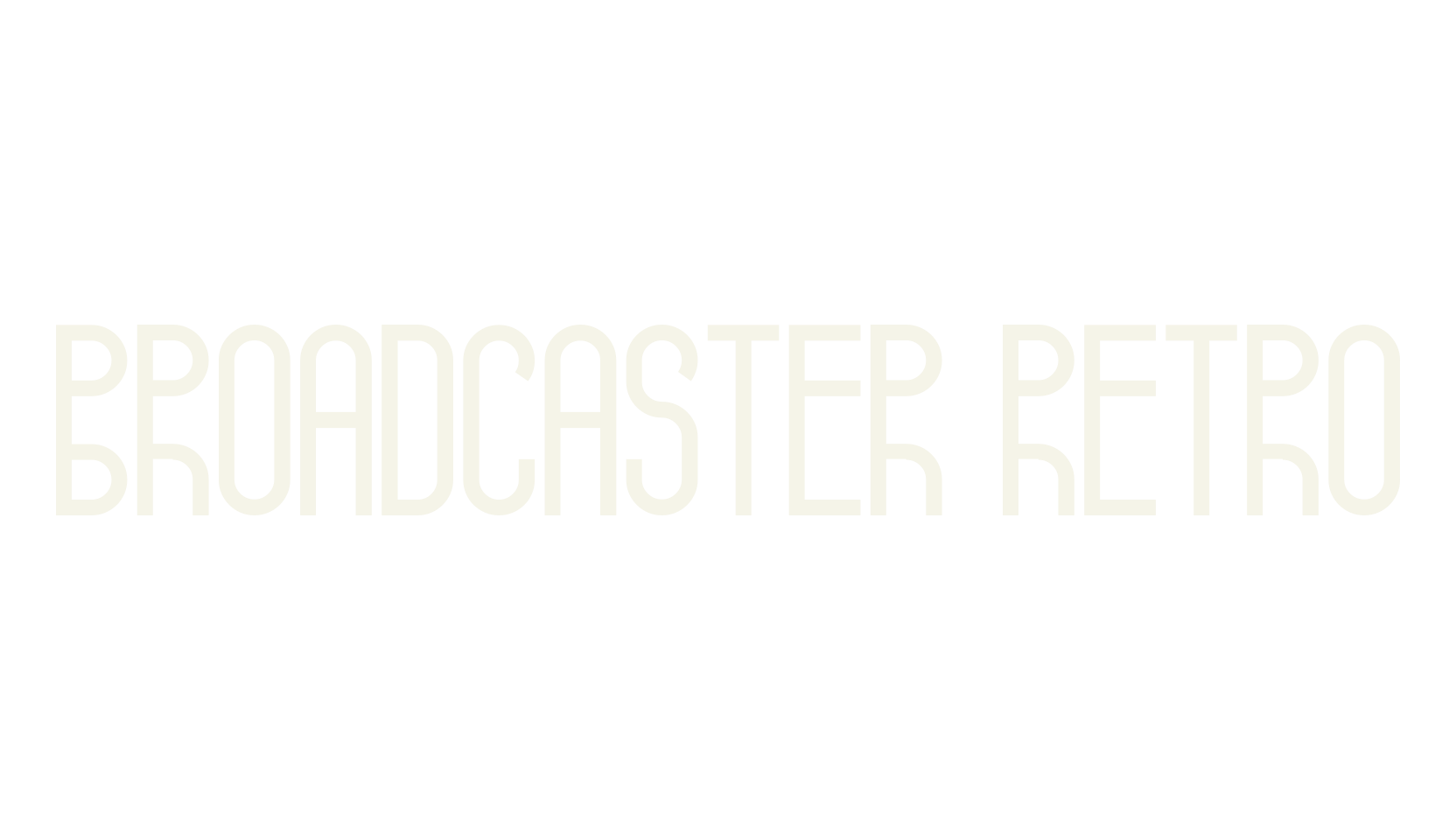 Broadcaster Retro, fancy font preview