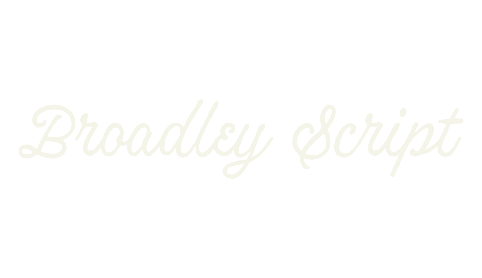 Broadley Script, fashion script font preview