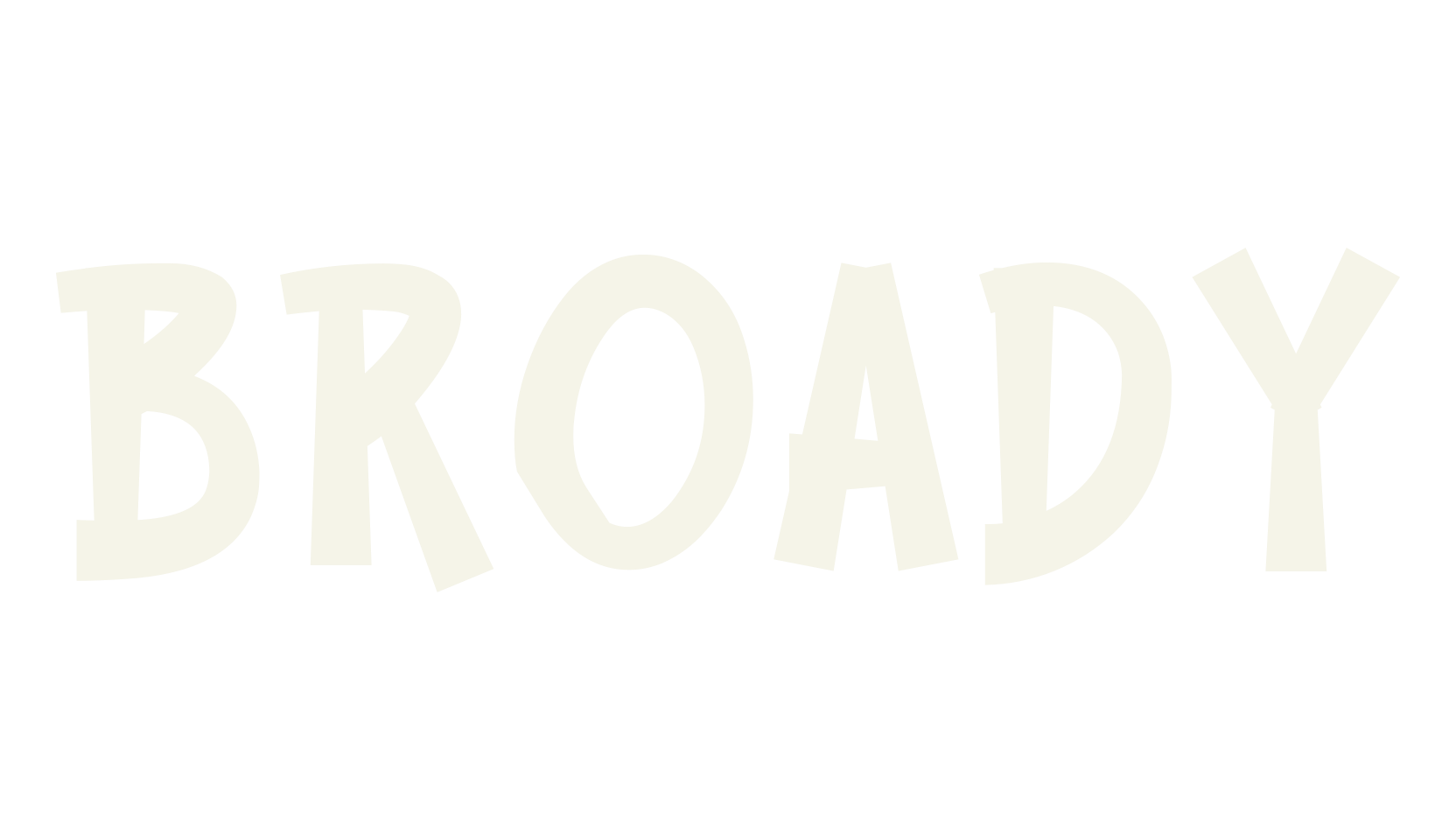 BROADY, typewriter font preview