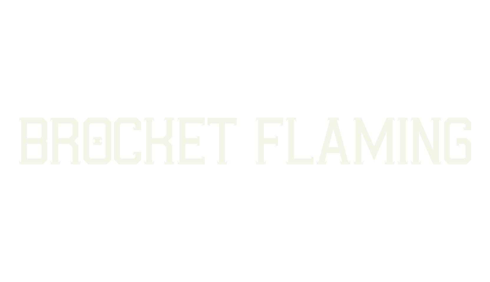 BROCKET FLAMING, serif font preview