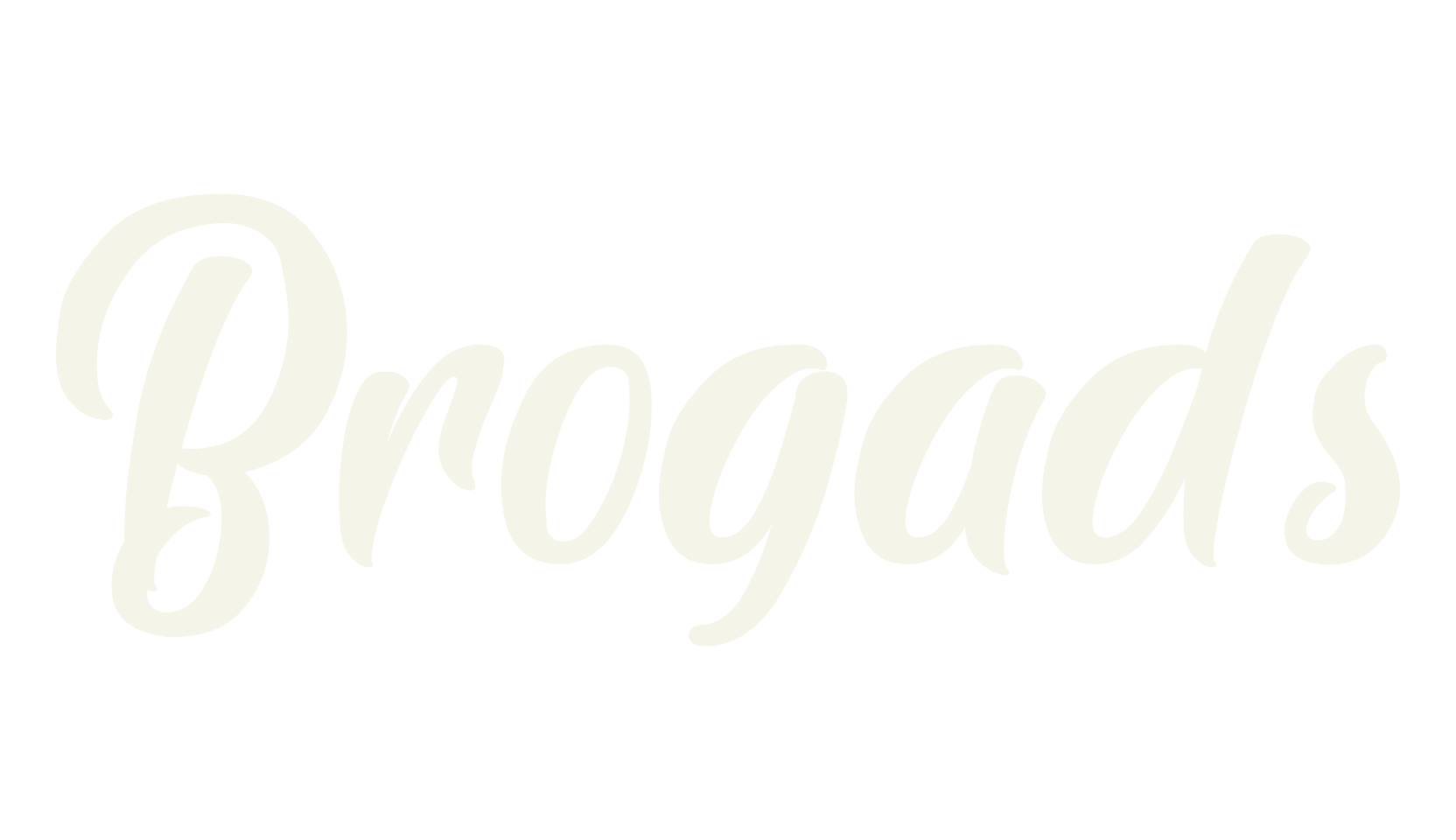 Brogads, cursive font preview
