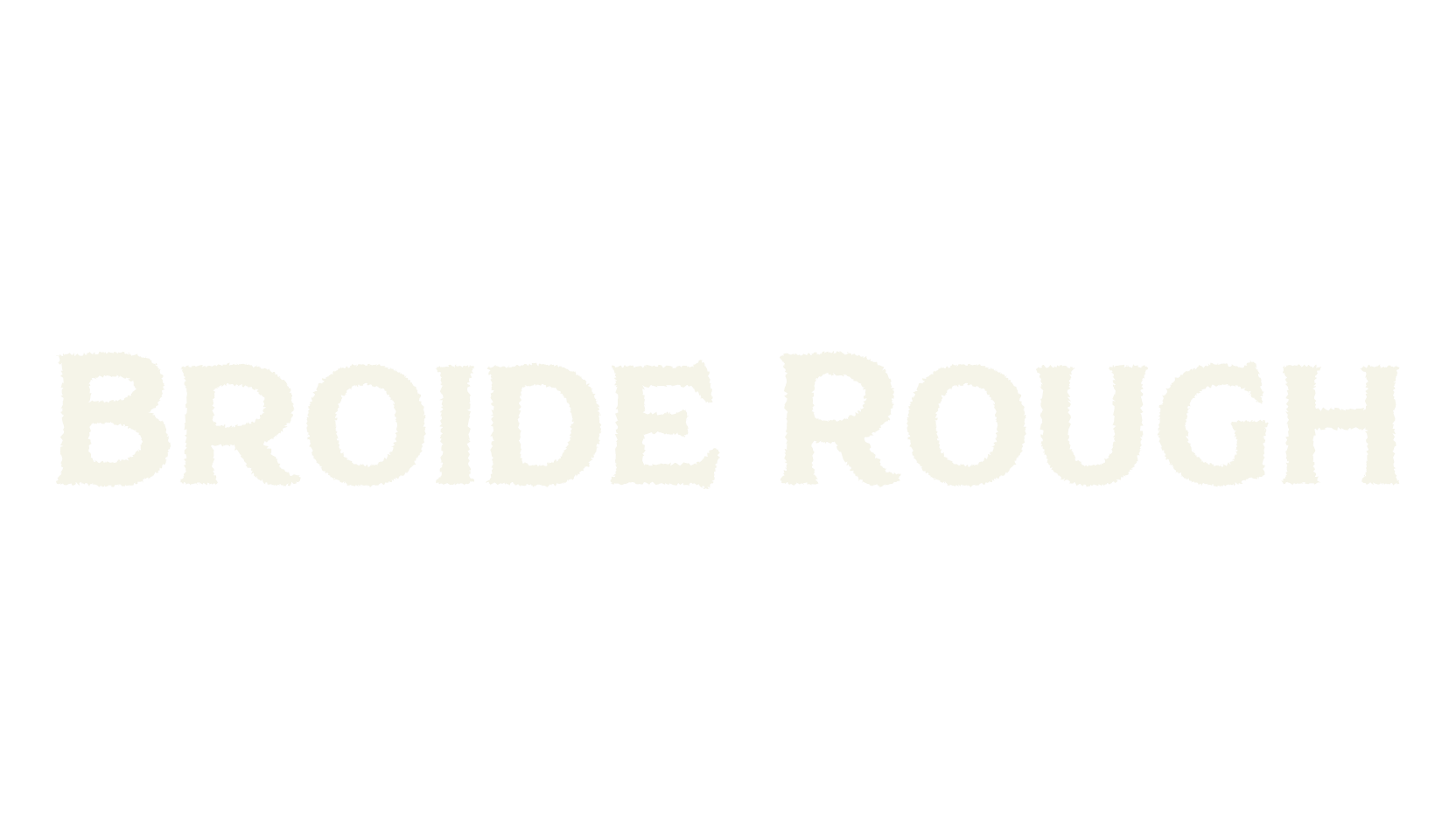 Broide Rough, retro font preview