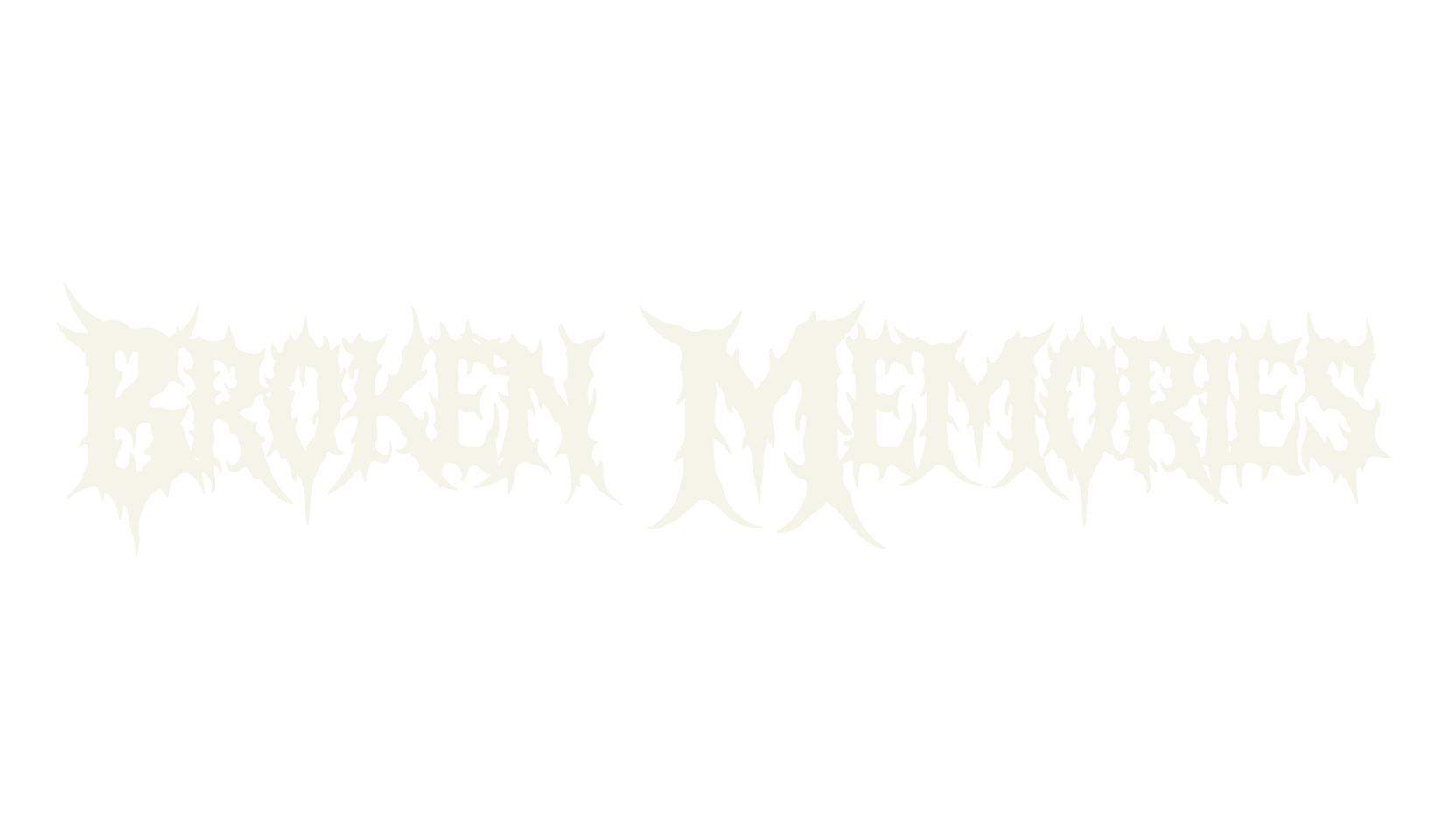 Broken Memories, death metal font preview
