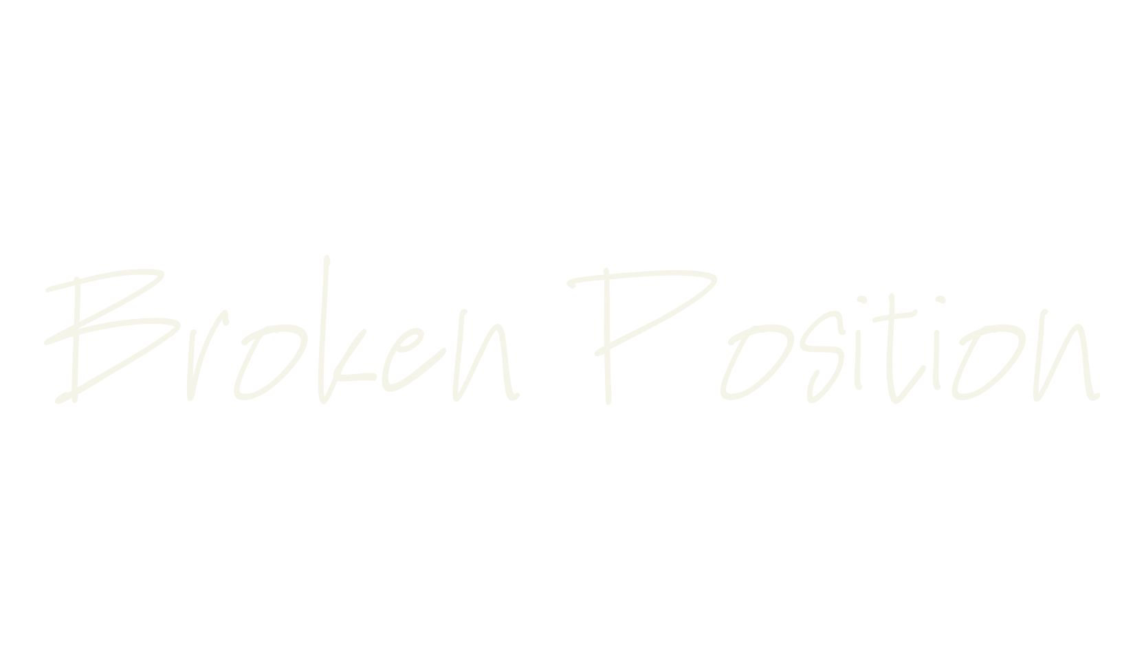 Broken Position, calligraphy font preview