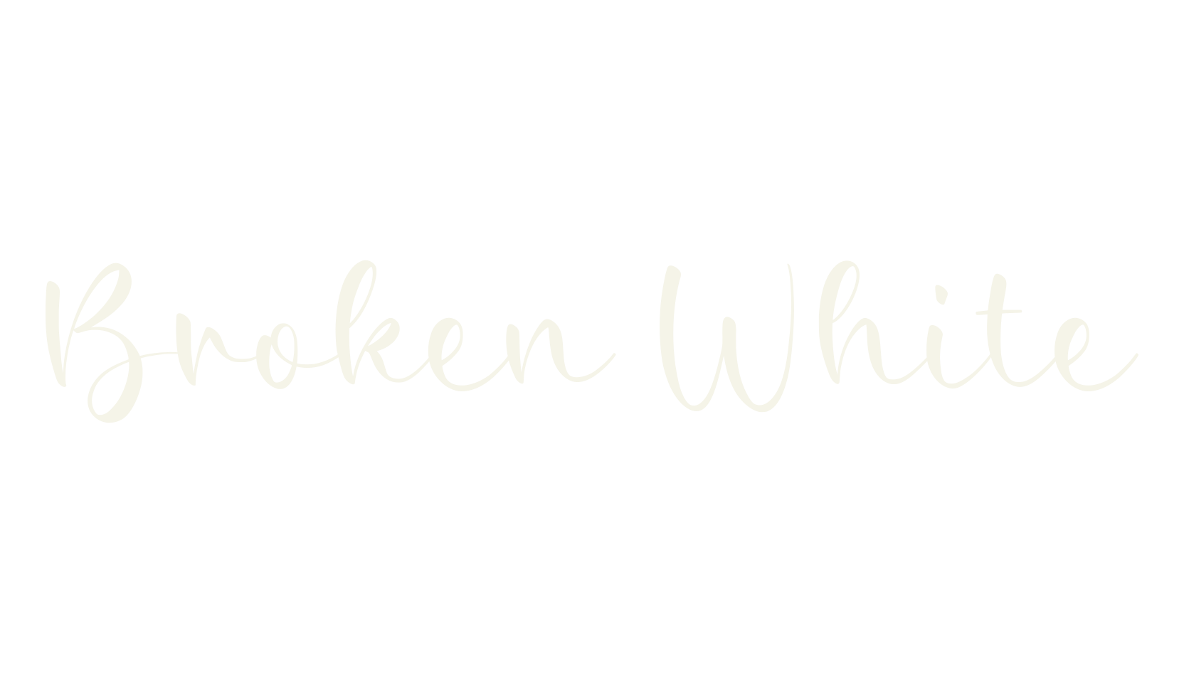 Broken White, calligraphy font preview