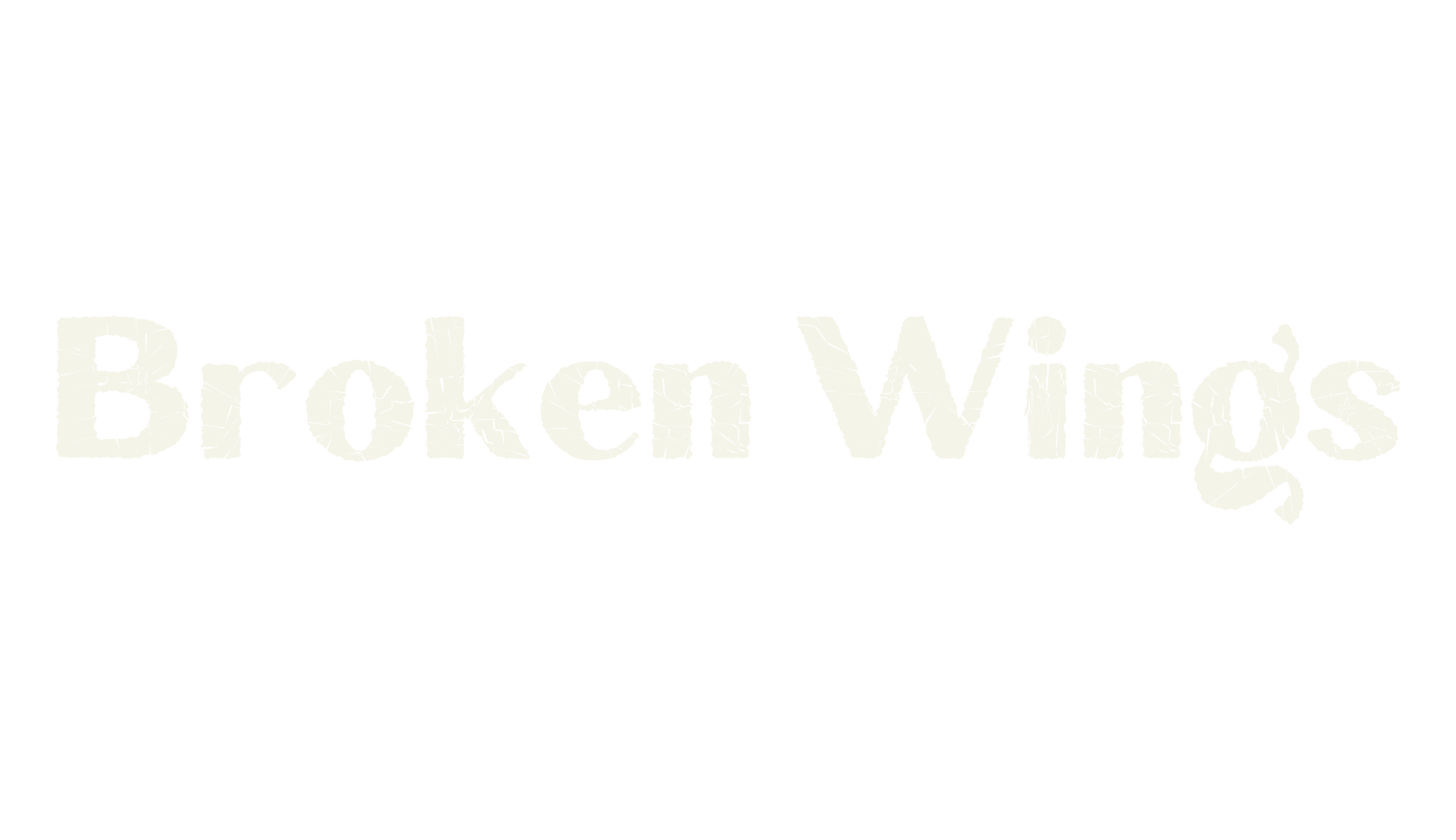 Broken Wings, letter font preview