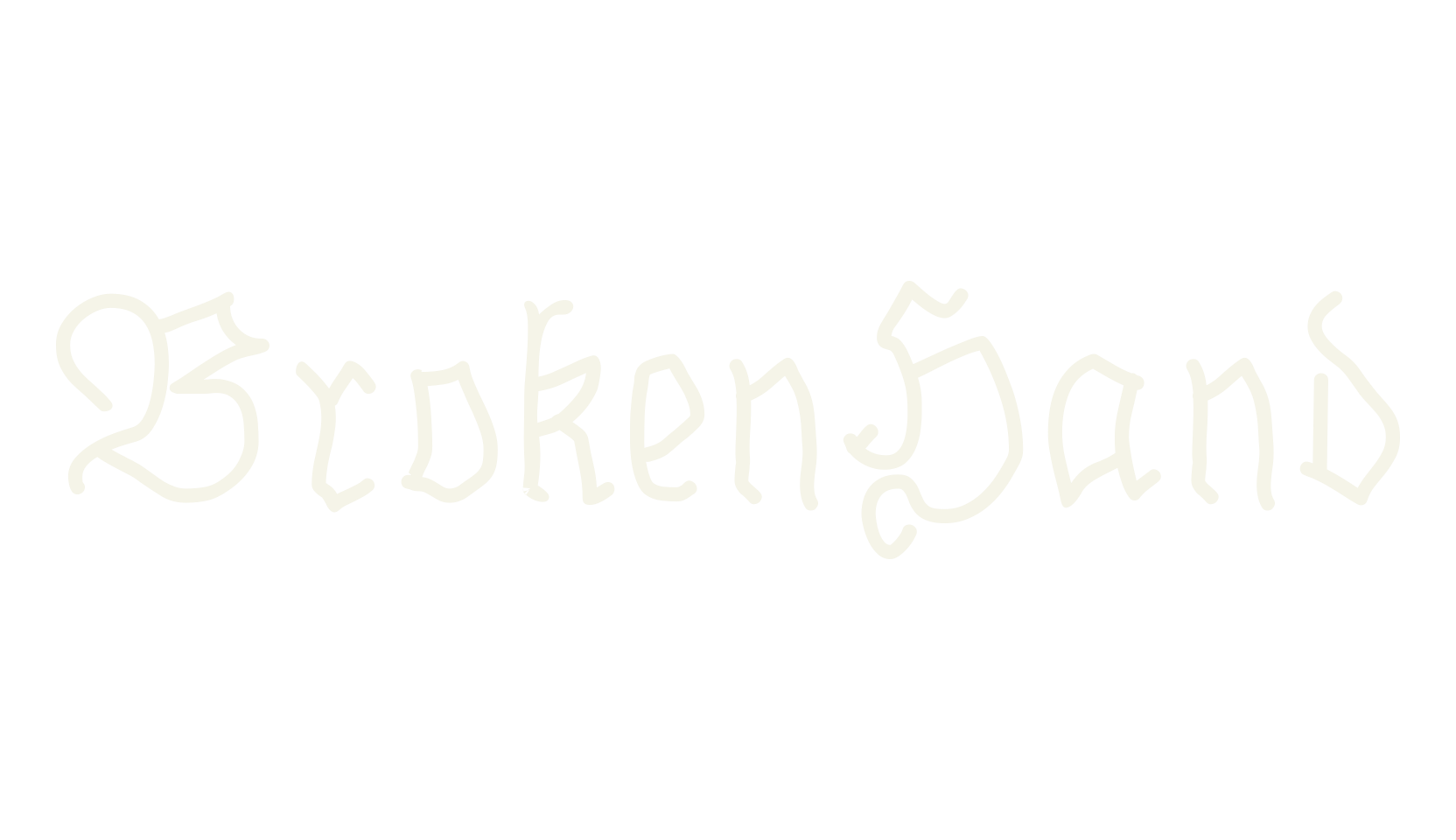 BrokenHand, fantasy font preview