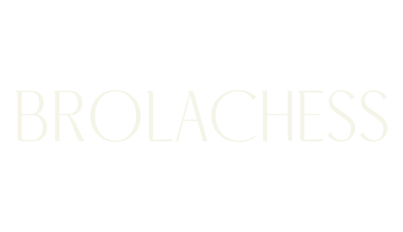 Brolachess, serif font preview