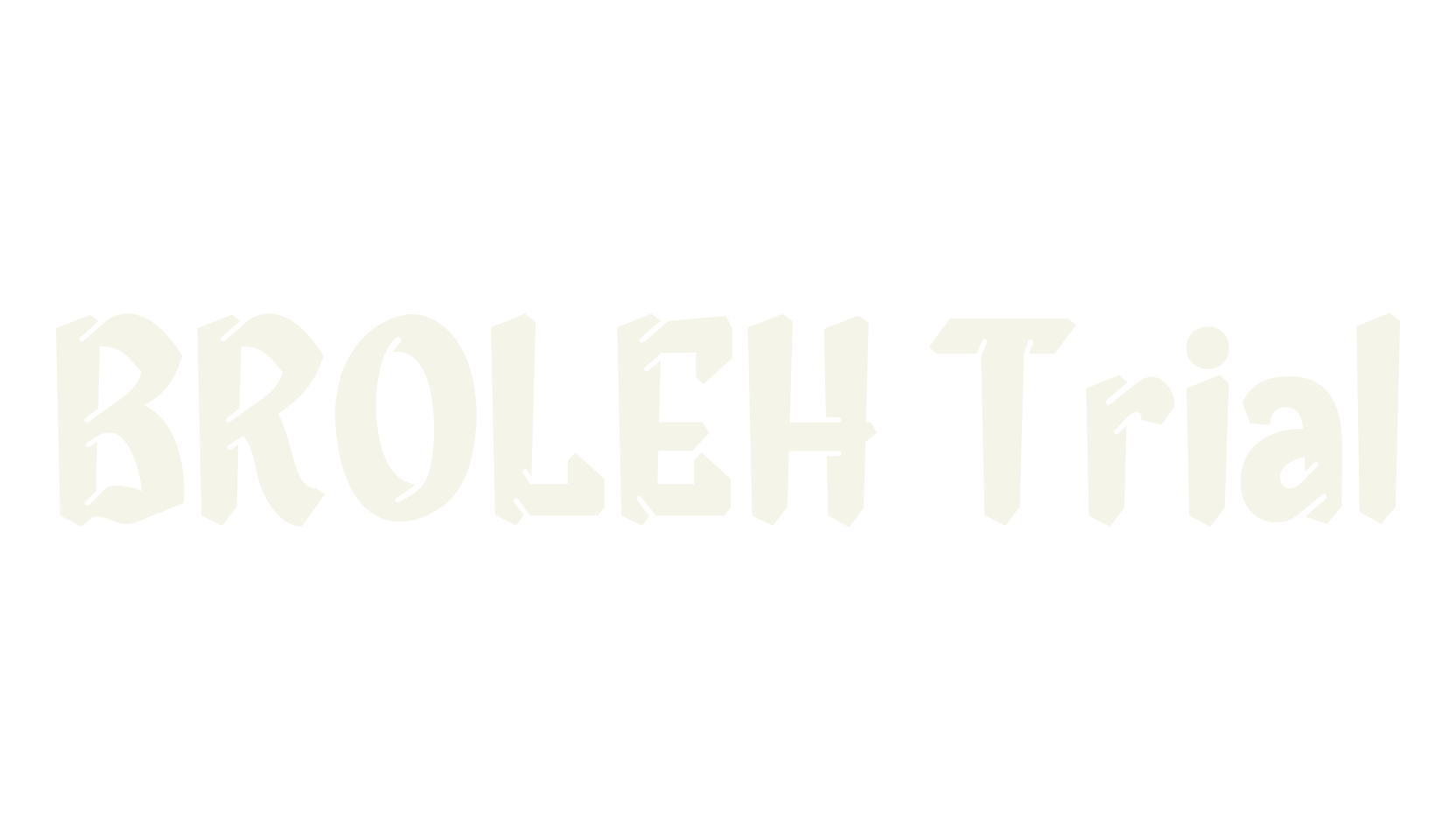 BROLEH Trial, movies font preview