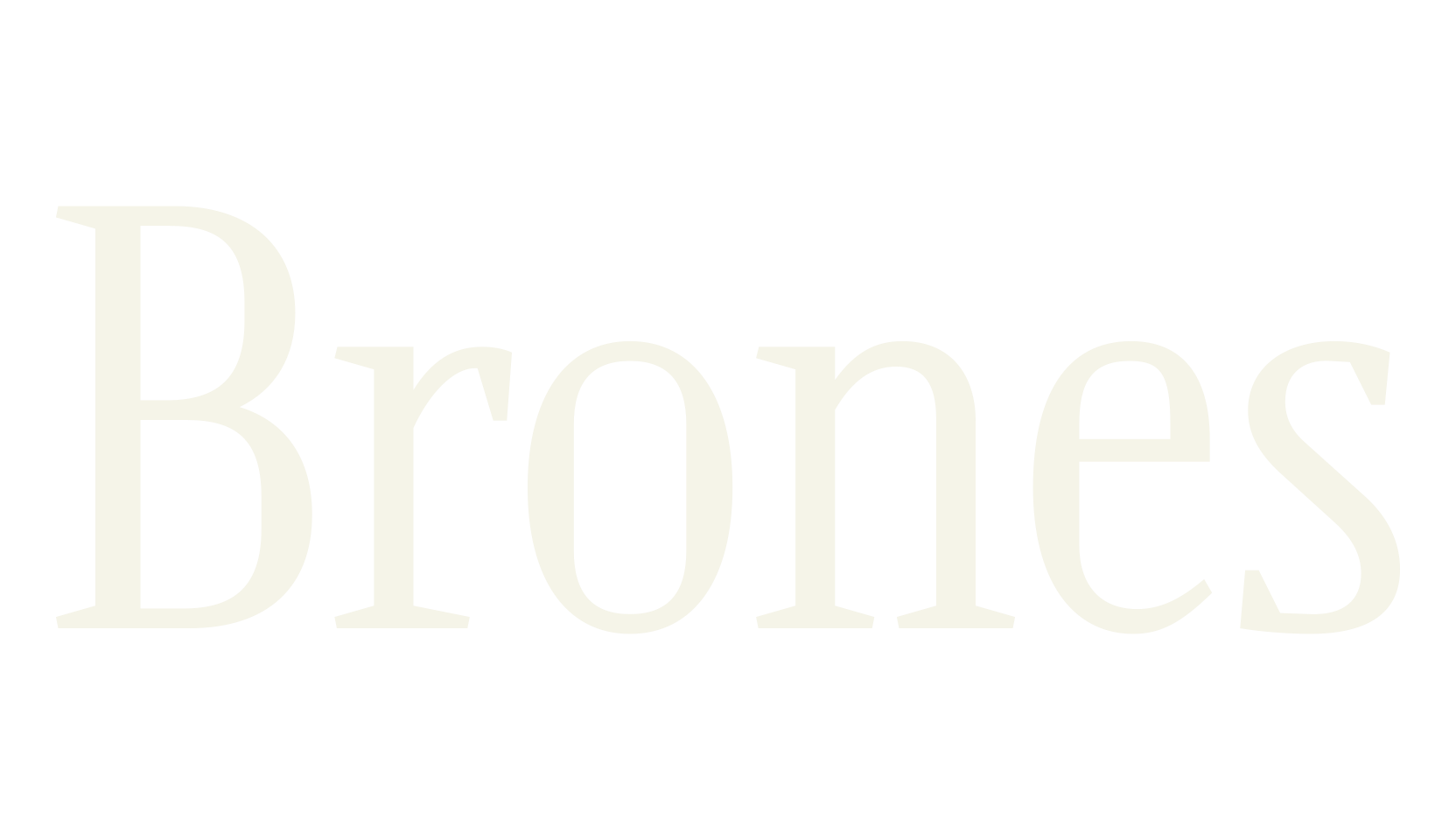 Brones, business font preview