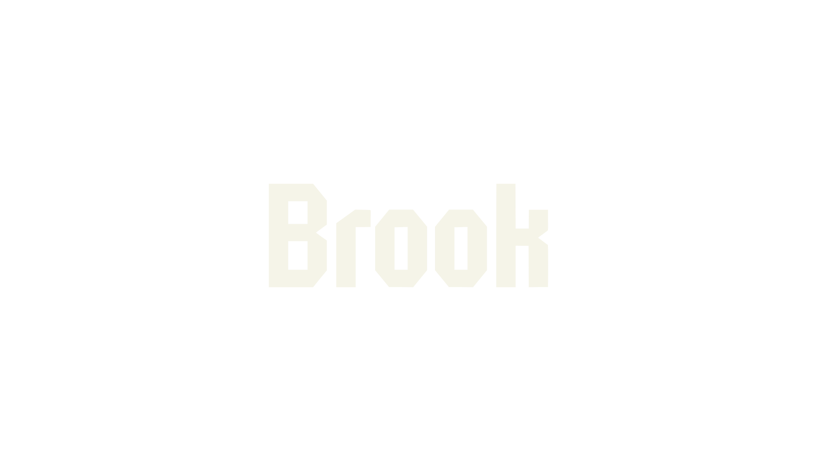 Brook, bold font preview