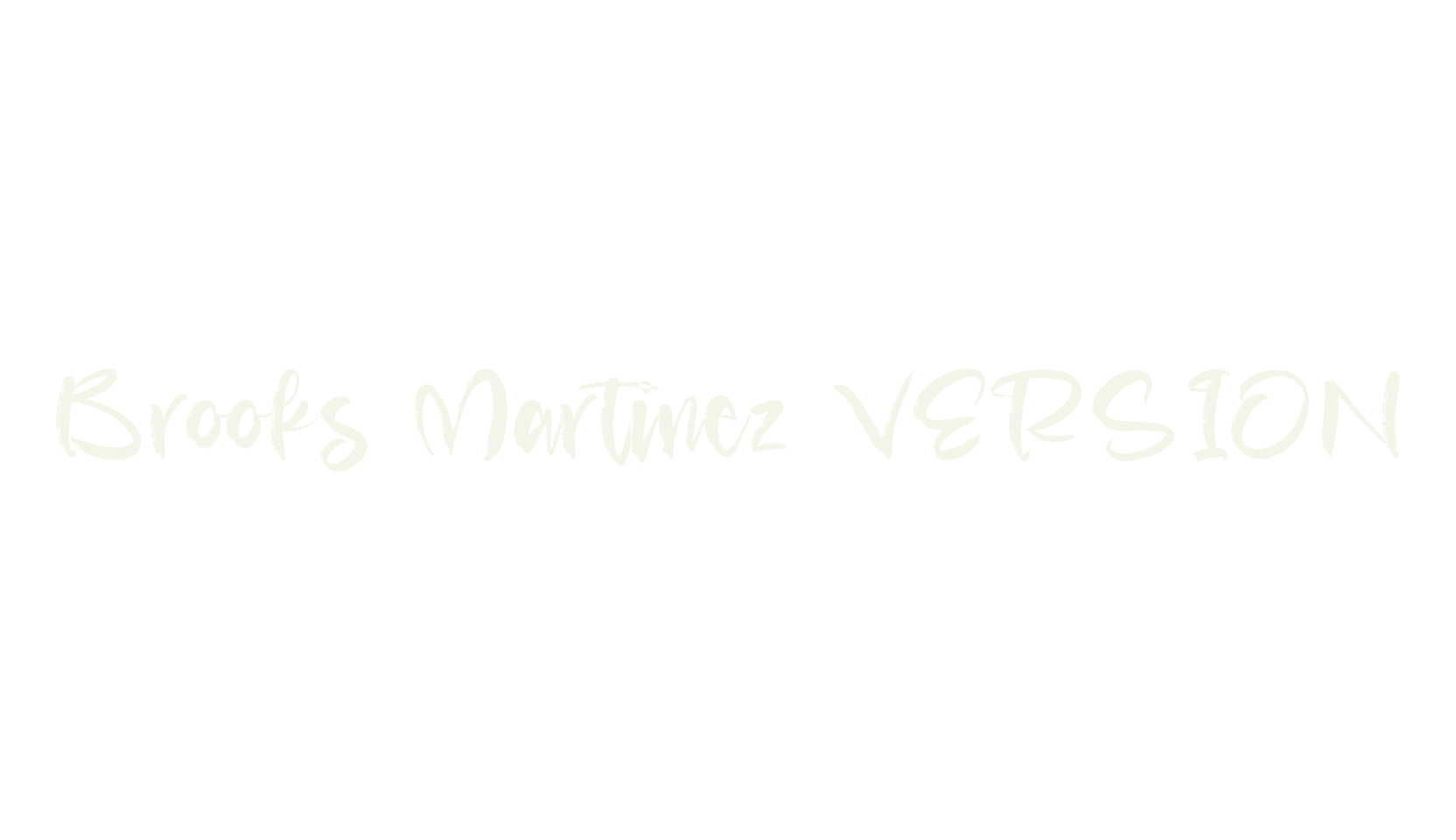 Brooks Martinez VERSION, script font preview