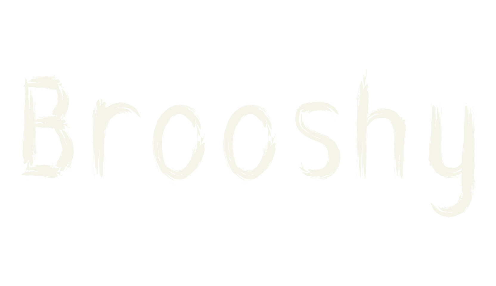 Brooshy, brush font preview