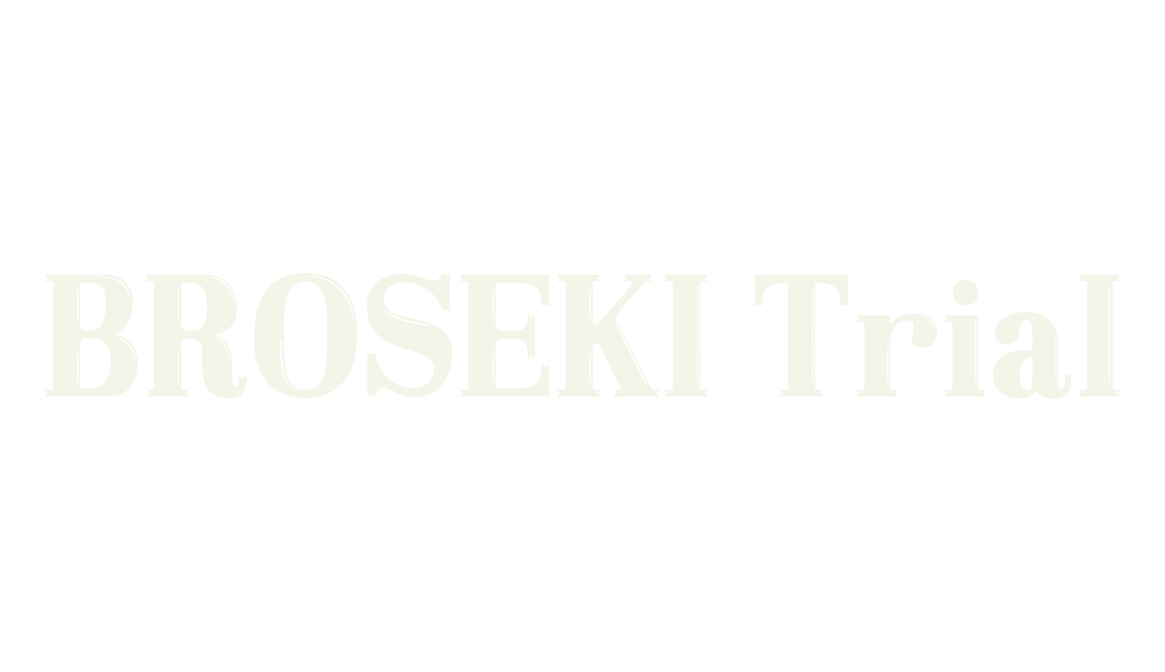 BROSEKI Trial, beautiful font preview