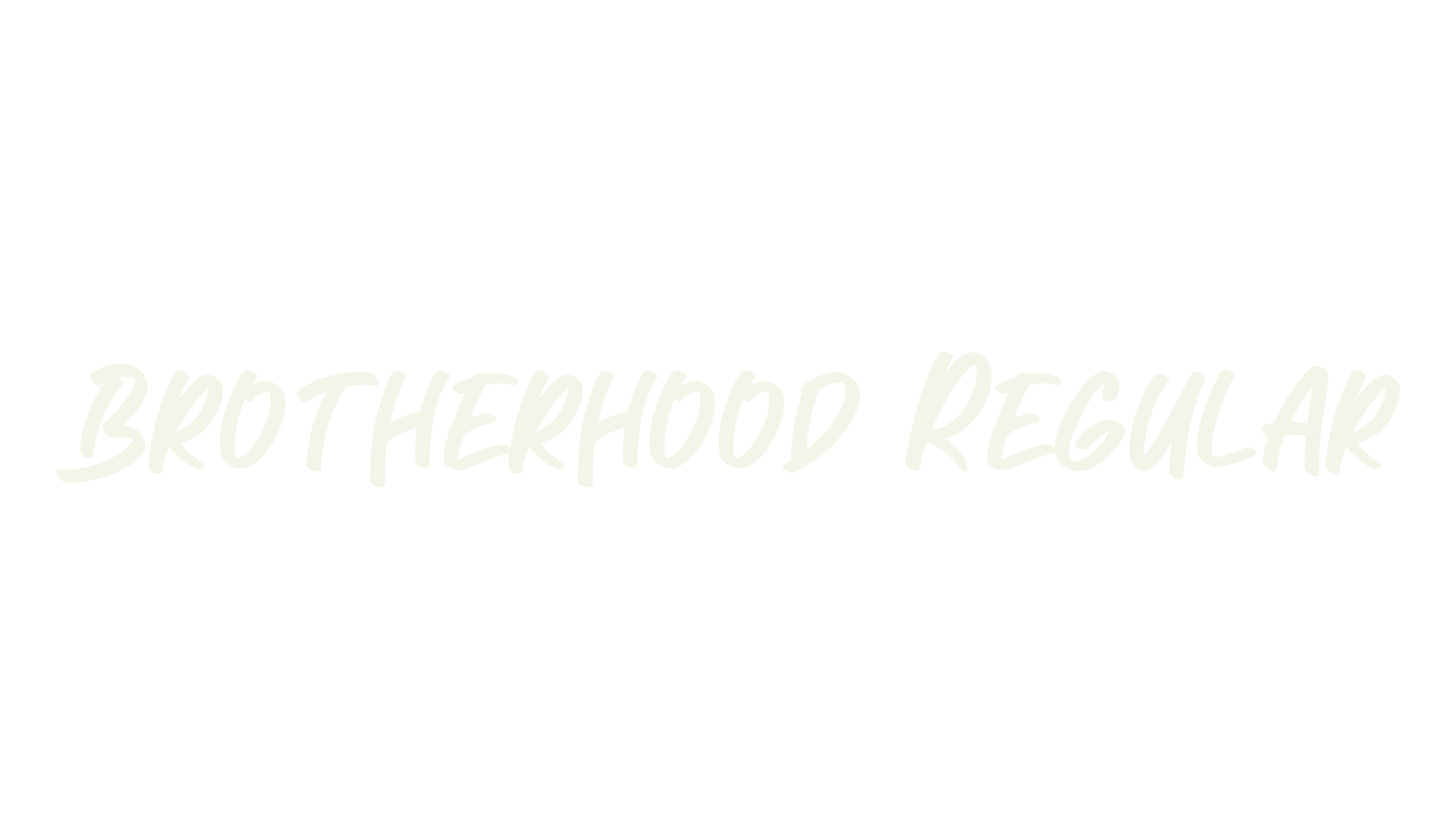 Brotherhood Regular, fashion script font preview
