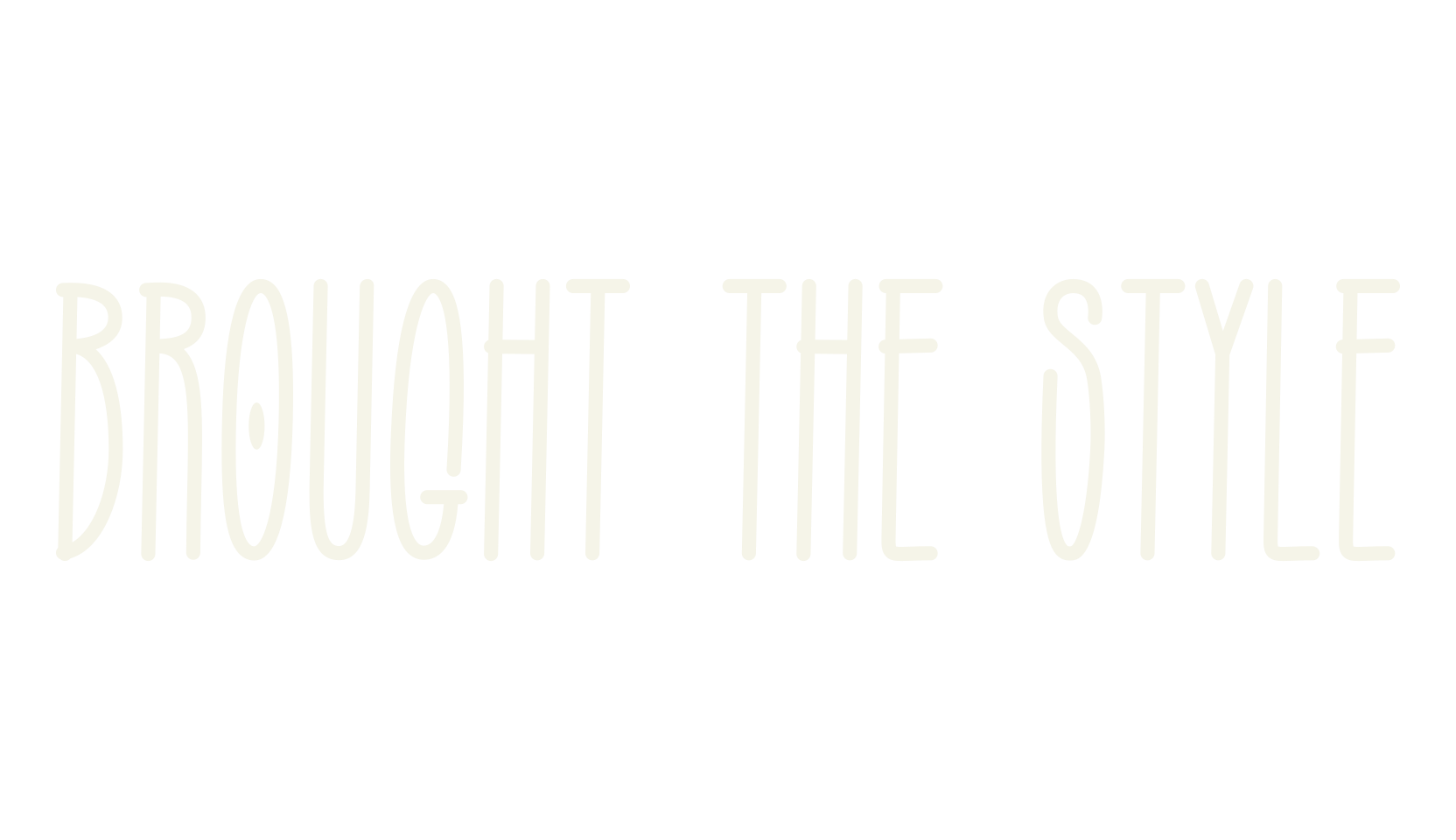 BROUGHT THE STYLE, retro font preview