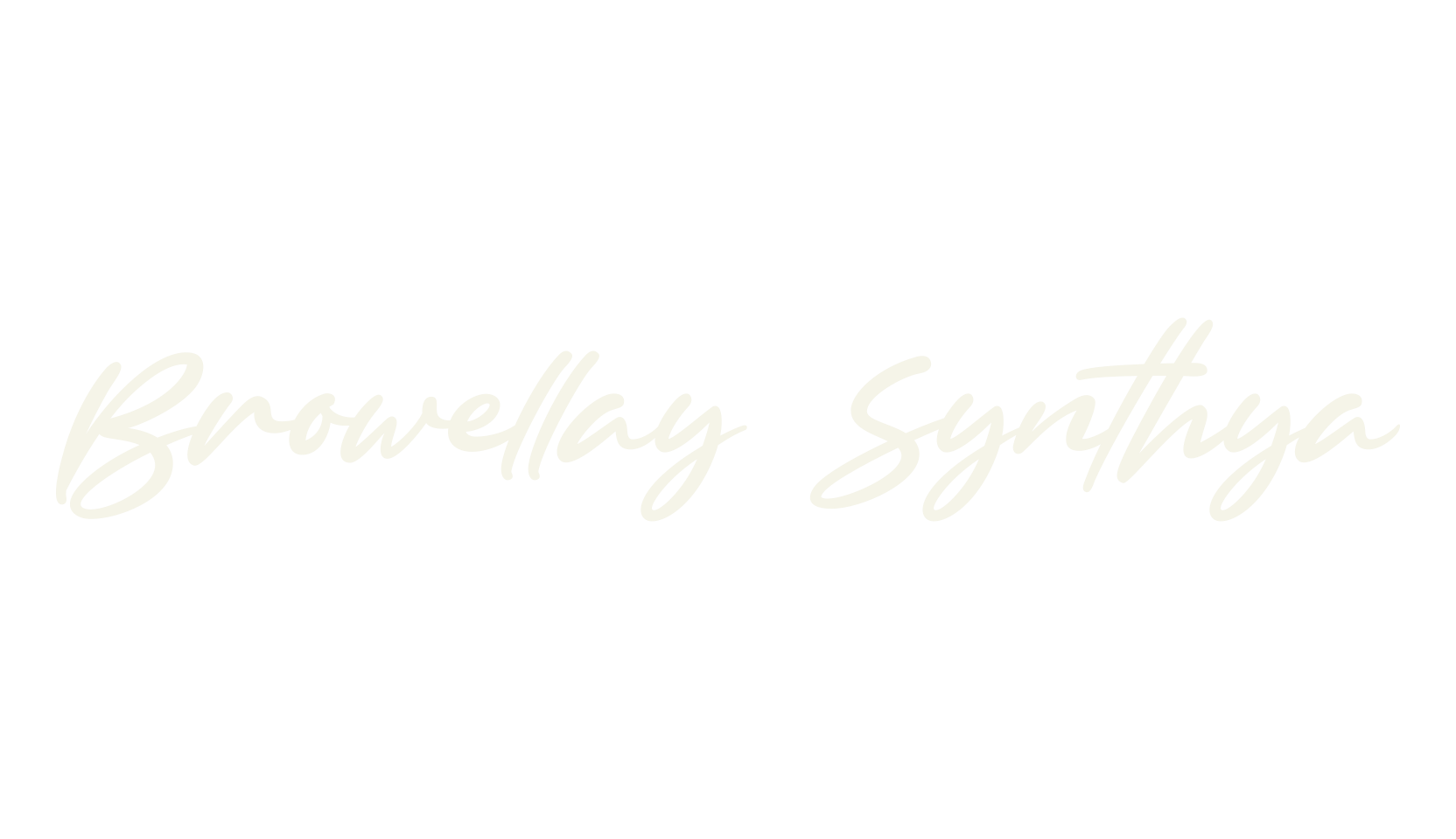 Browellay Synthya, cursive font preview