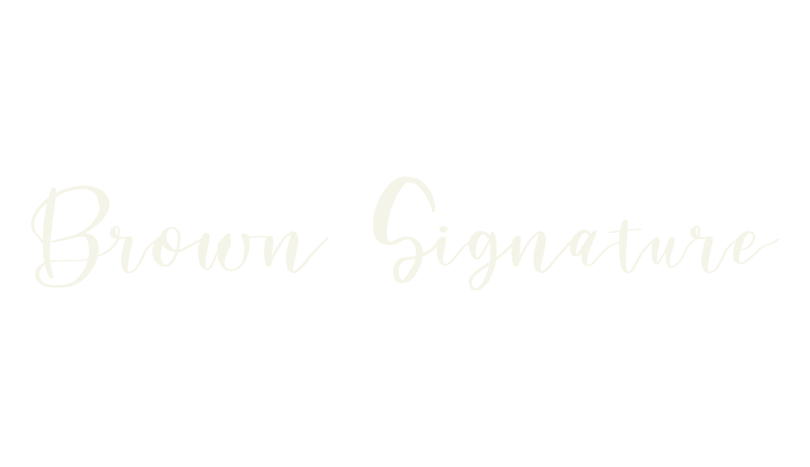 Brown Signature, fancy font preview