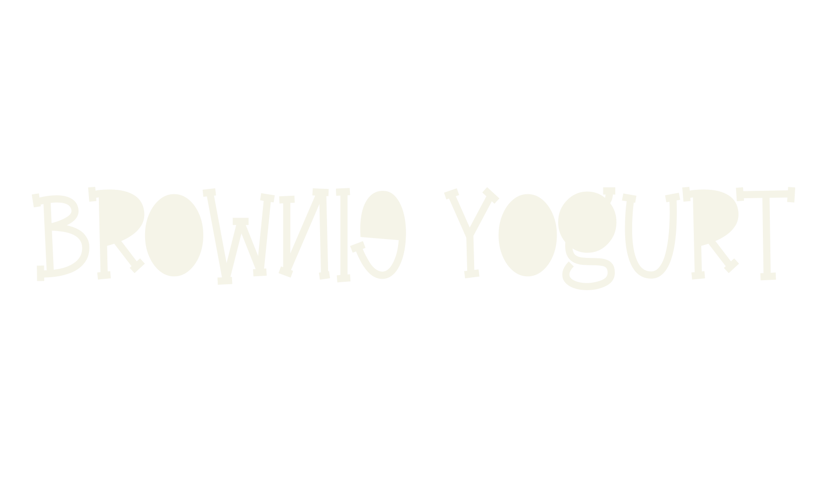 Brownie Yogurt, cafe font preview
