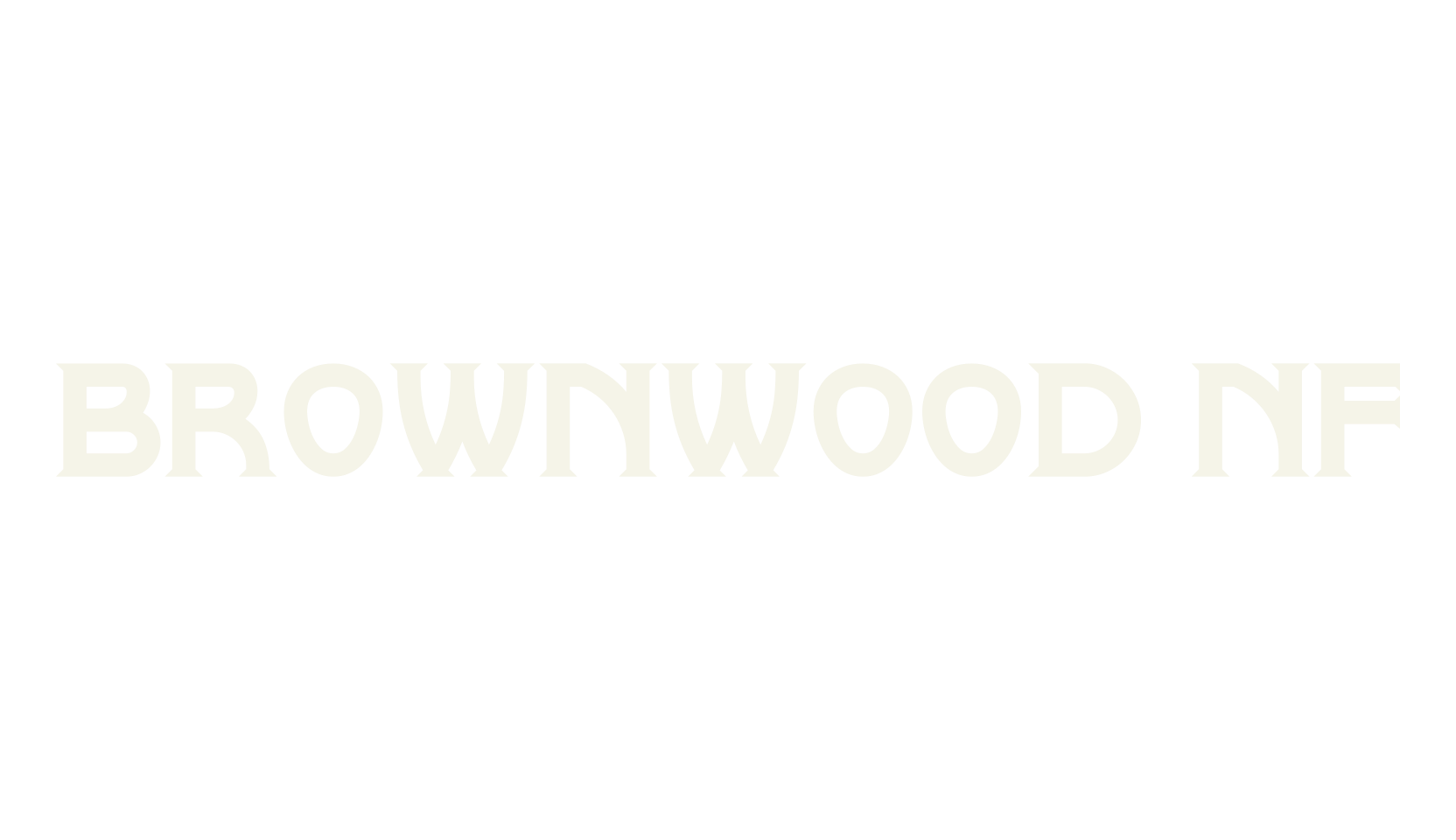 Brownwood NF, serif font preview
