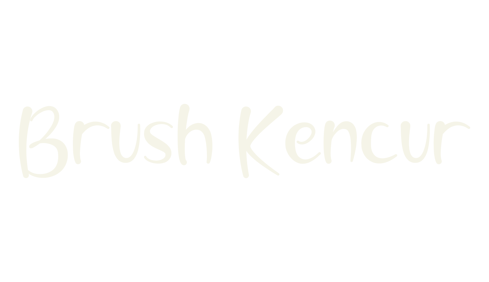Brush Kencur, handwriting font preview