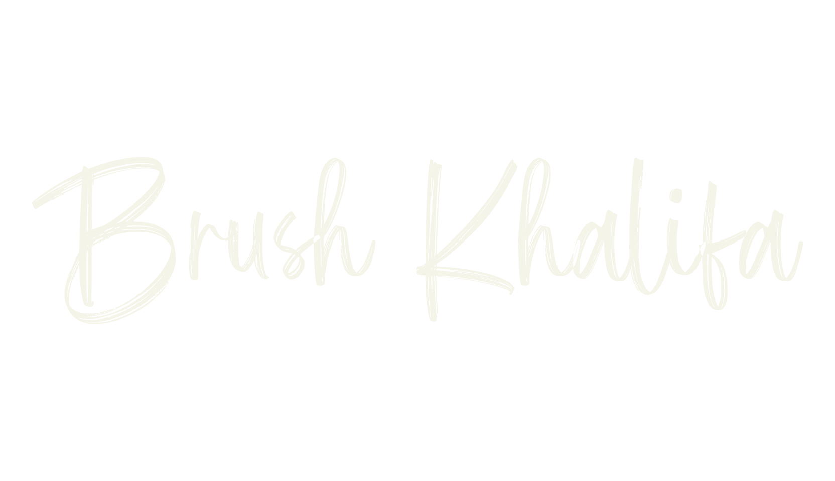 Brush Khalifa, brush font preview