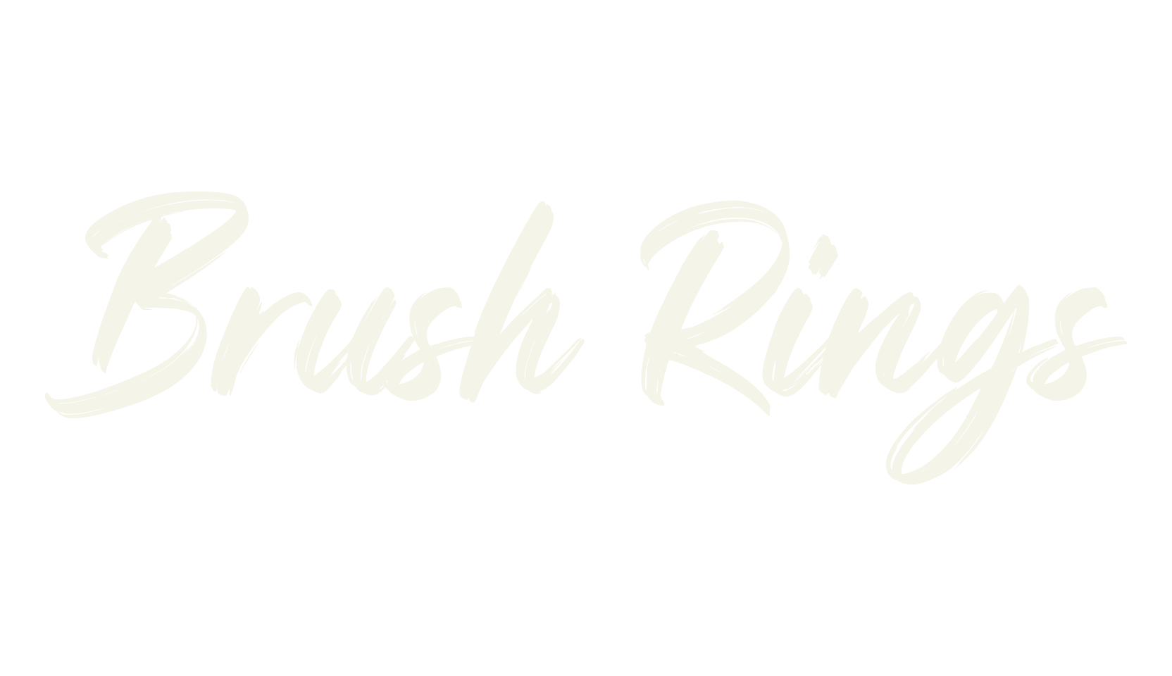 Brush Rings, handwritten font preview