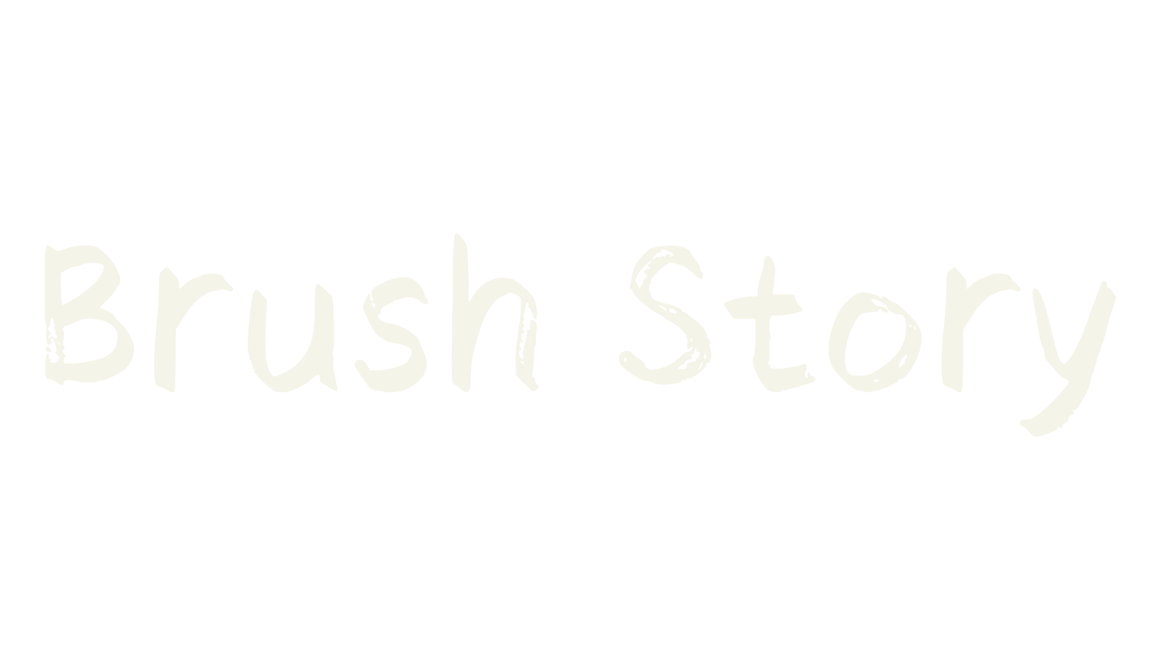 Brush Story, brush font preview