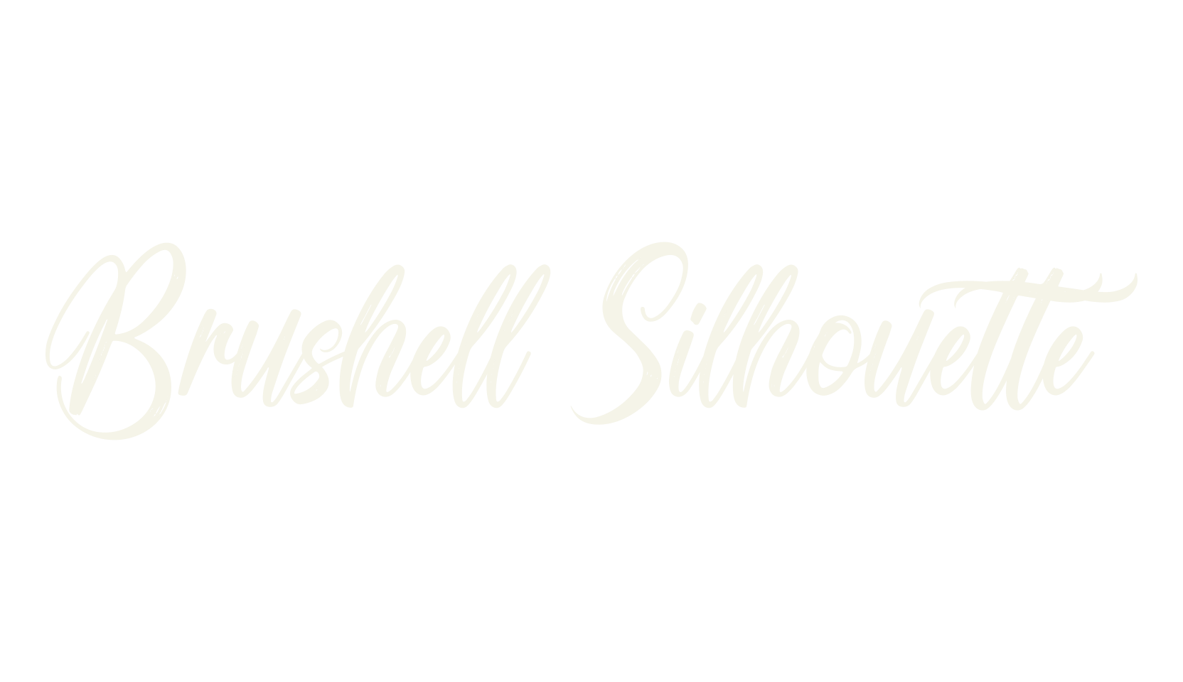 Brushell Silhouette, calligraphy font preview