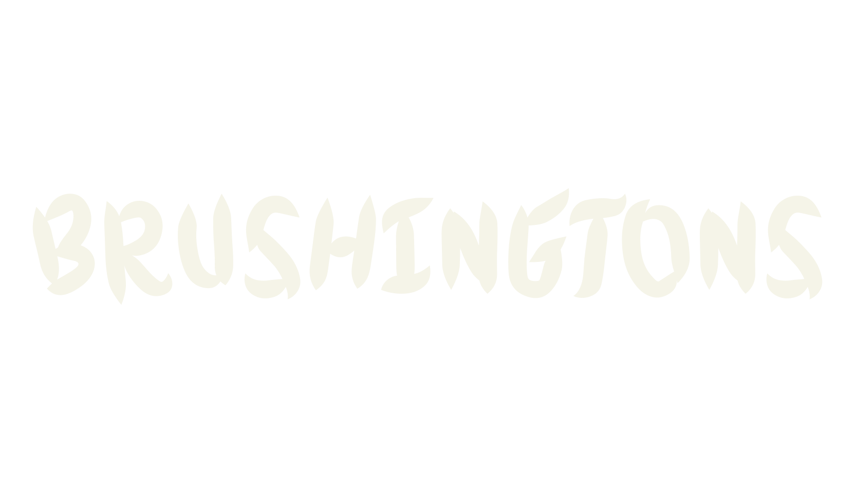 Brushingtons, brush font preview