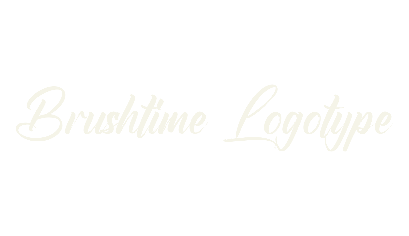 Brushtime Logotype, script font preview