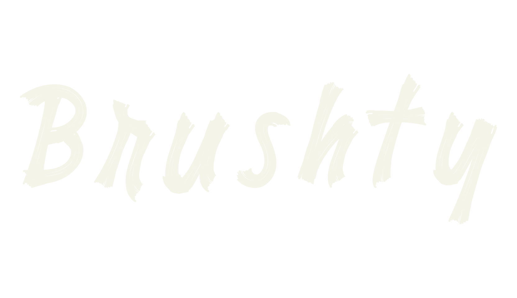 Brushty, album cover font preview