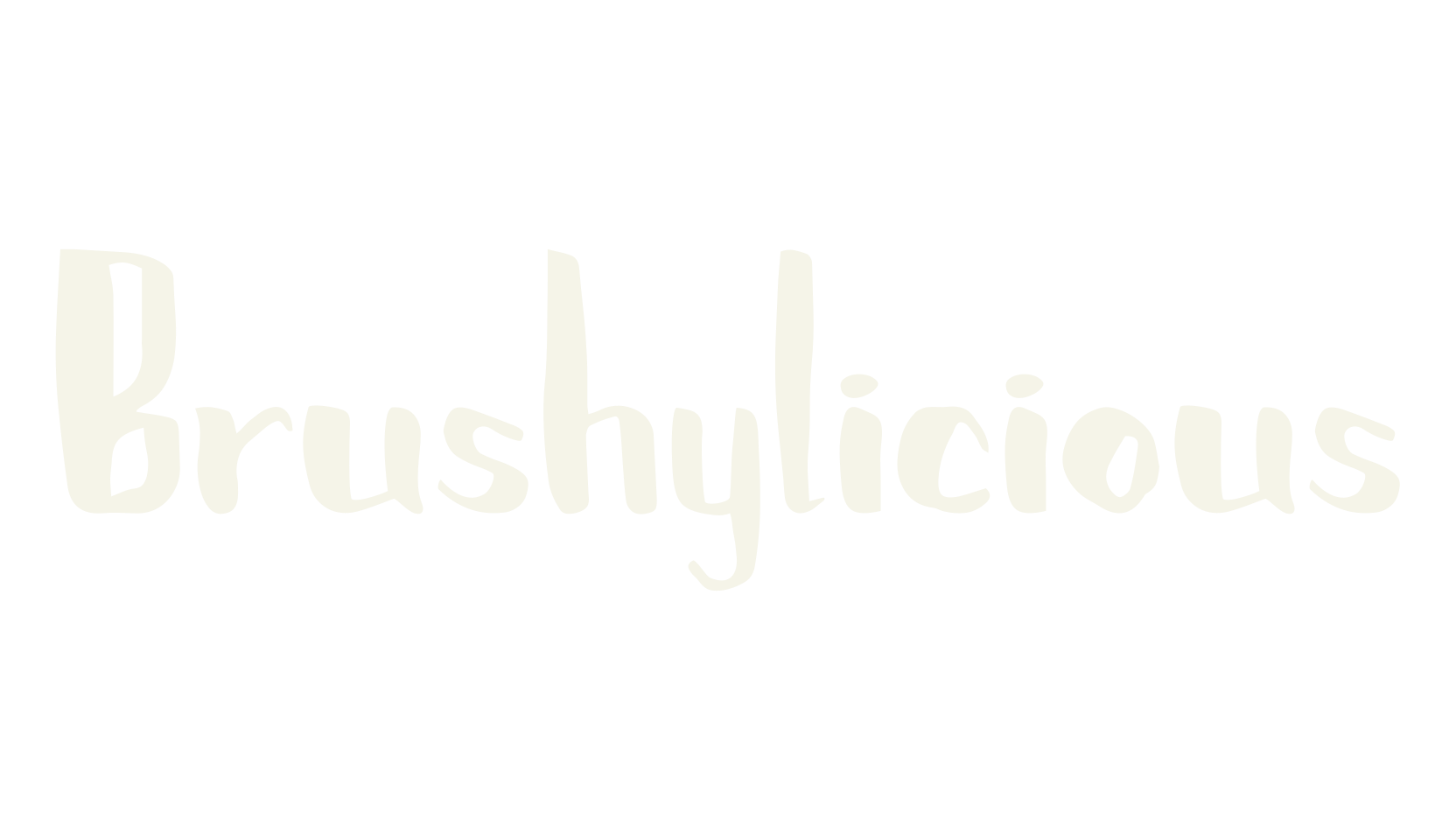 Brushylicious, paint font preview