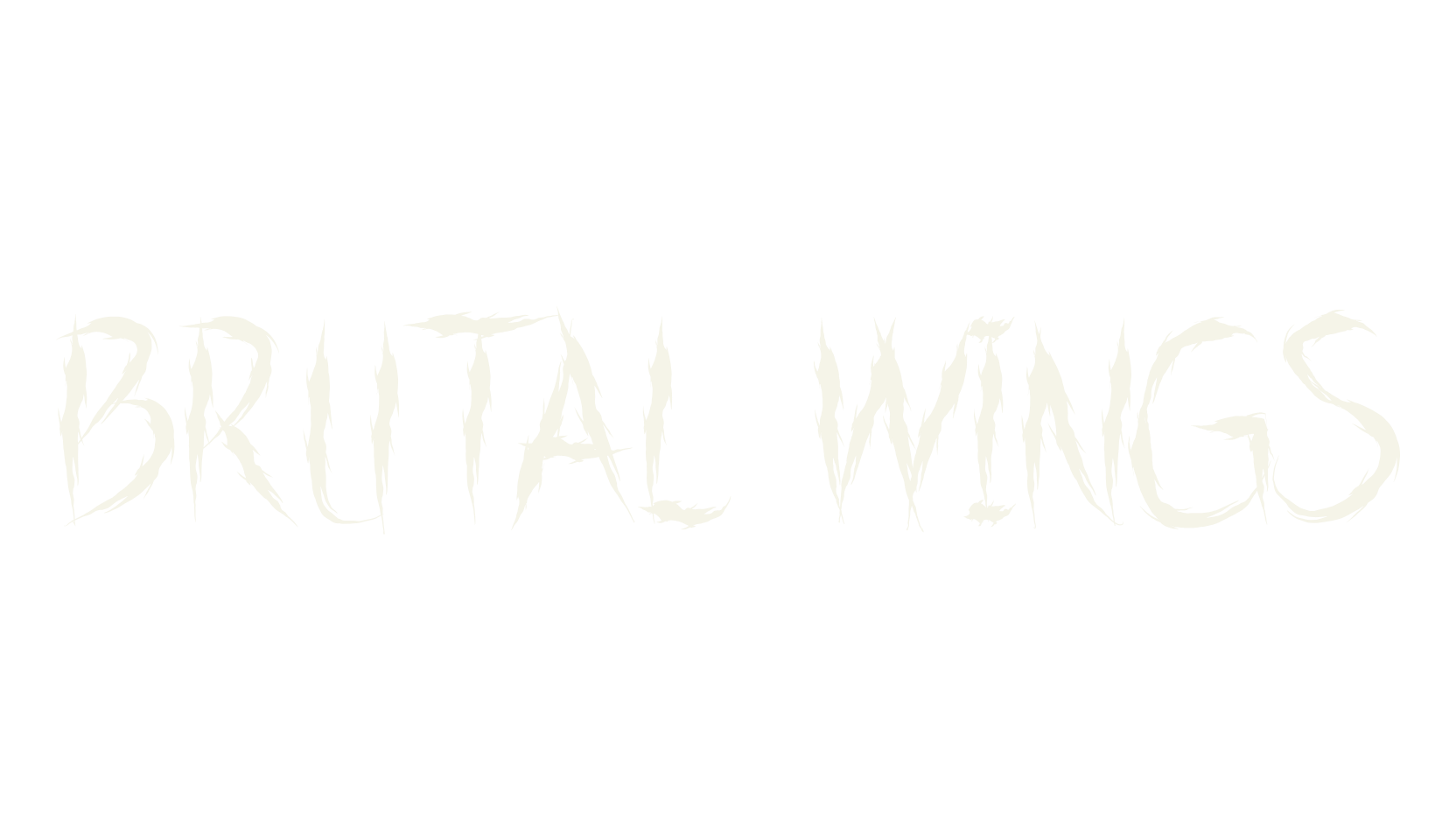 BRUTAL WINGS, metal font preview