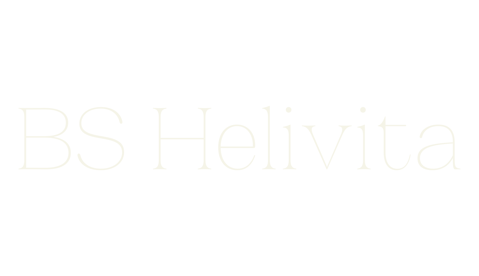 BS Helivita, serif font preview