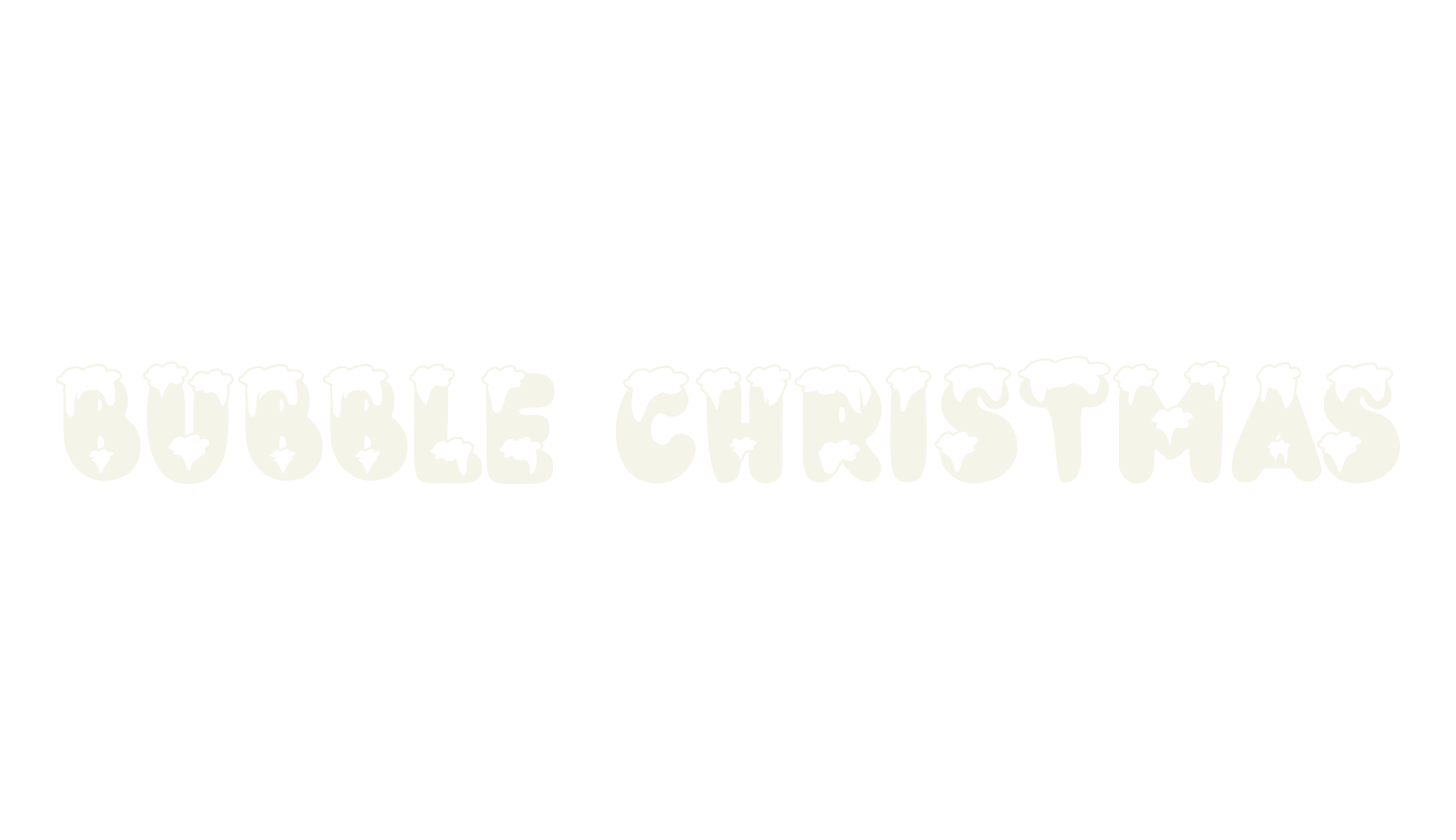 Bubble Christmas, bubble font preview
