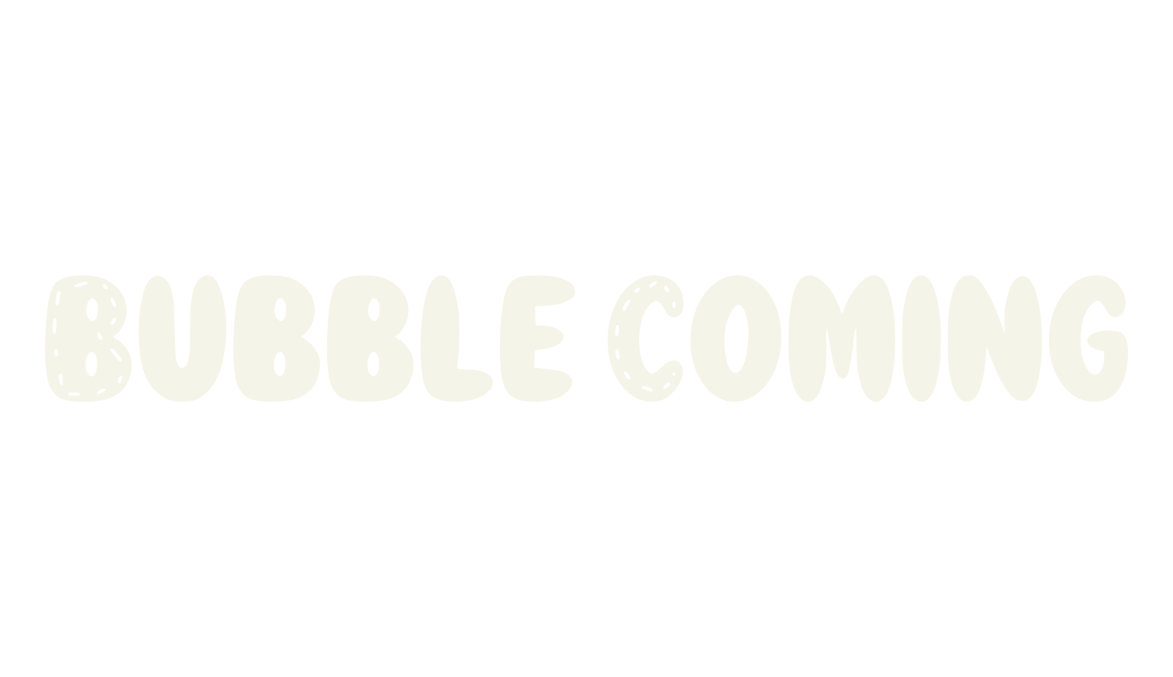 Bubble Coming, bubble font preview