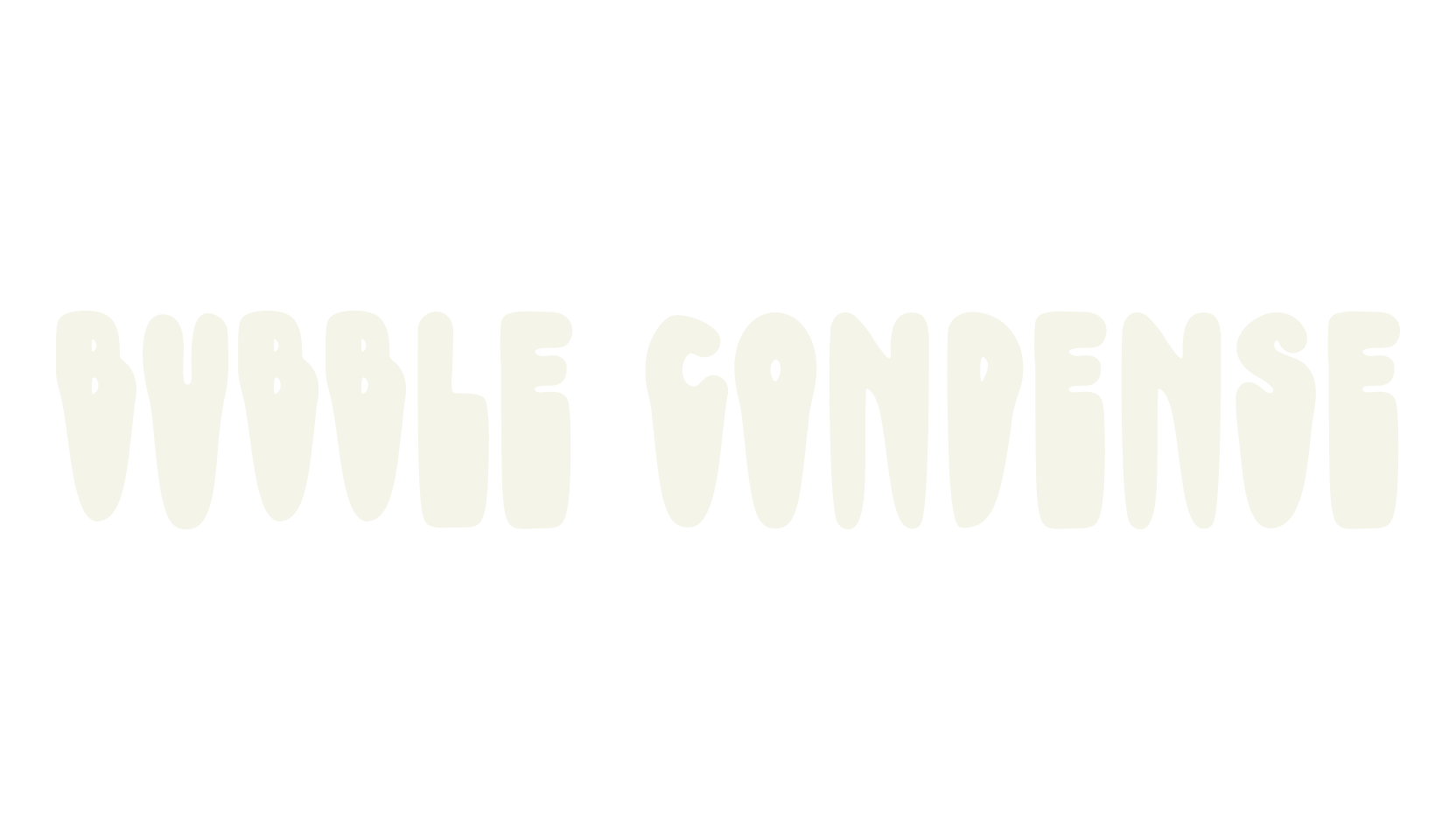 Bubble Condense, bubble font preview