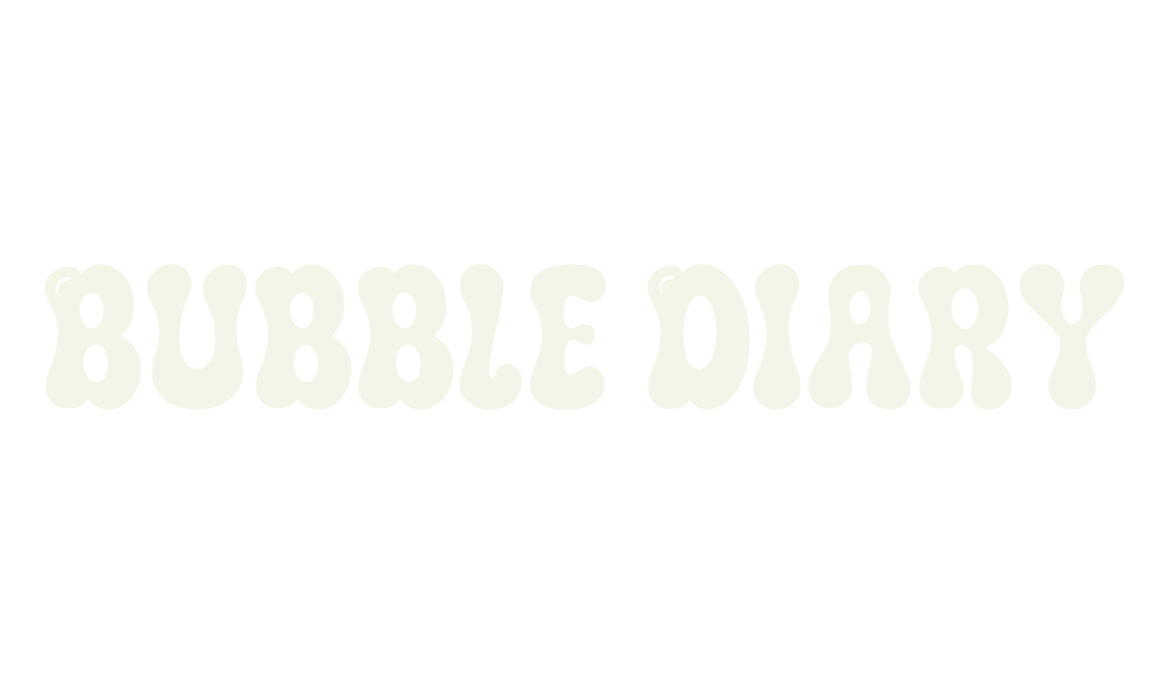 Bubble Diary, bubble font preview
