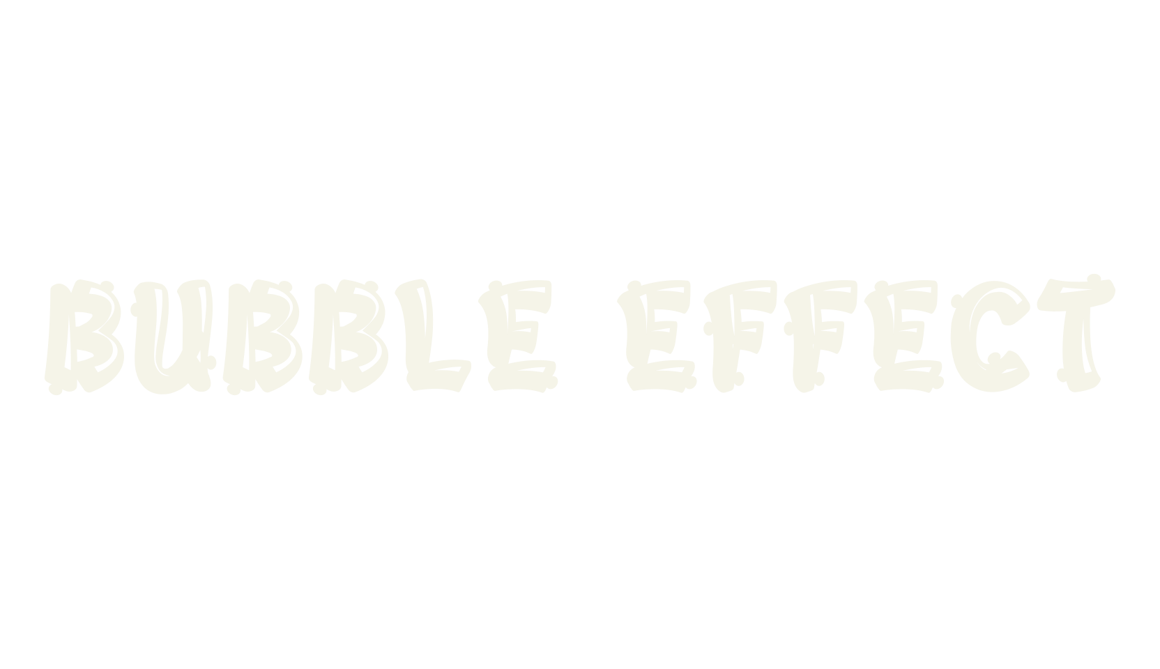 Bubble Effect, print font preview