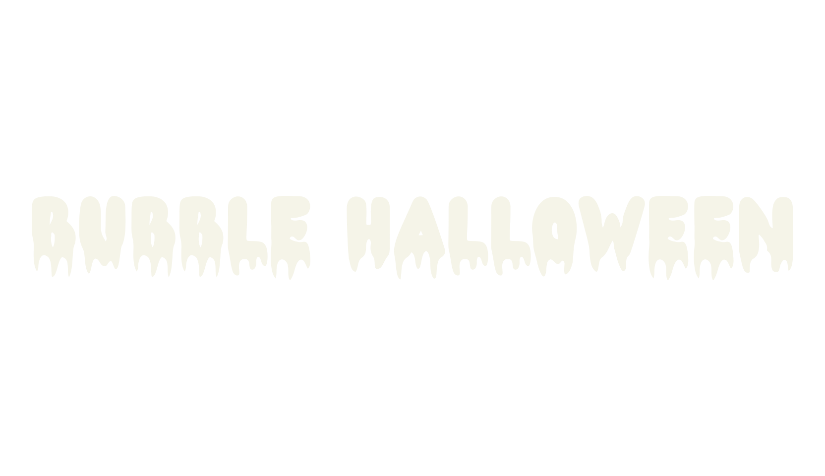 Bubble Halloween, halloween font preview