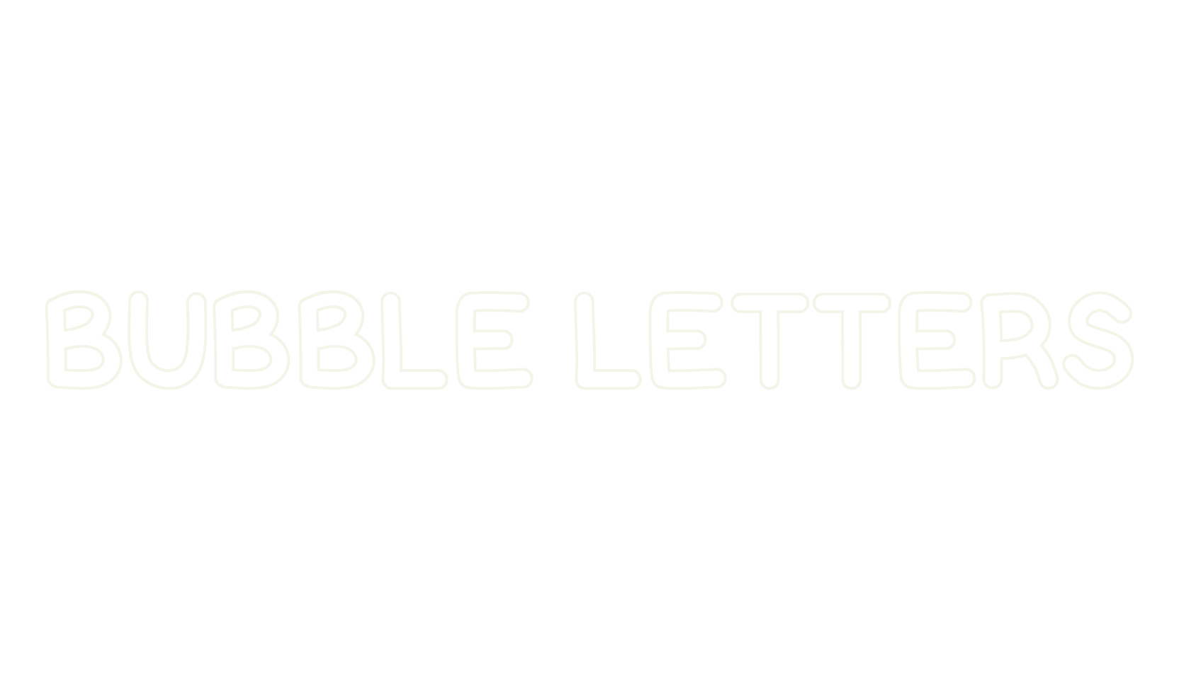 Bubble Letters, handwritten font preview