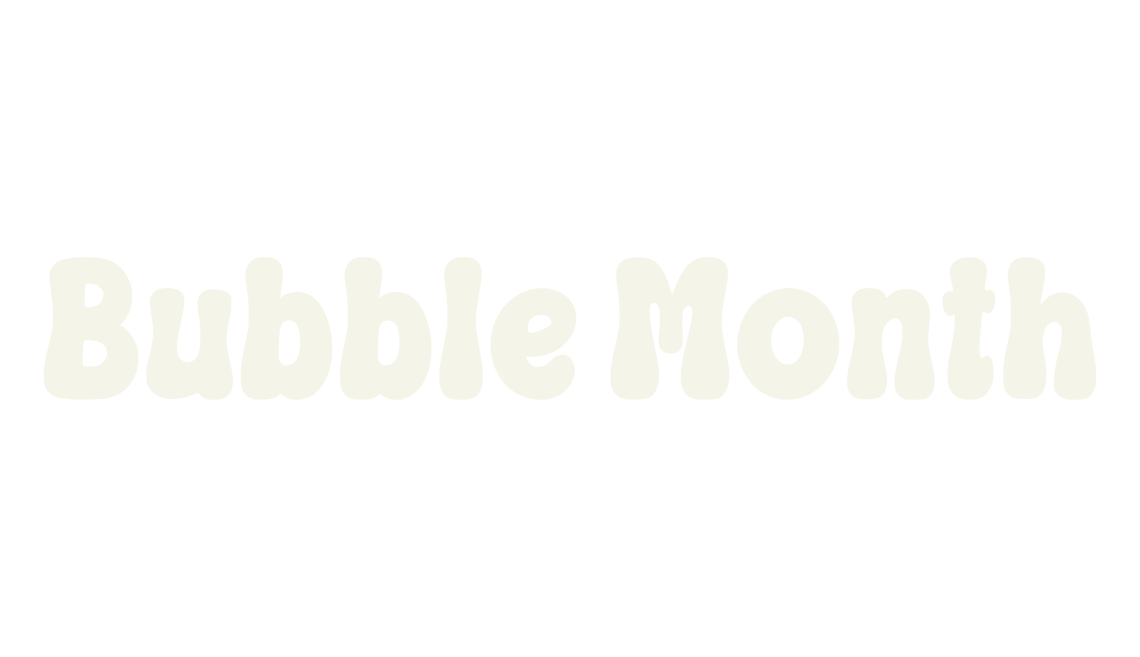 Bubble Month, bubble font preview