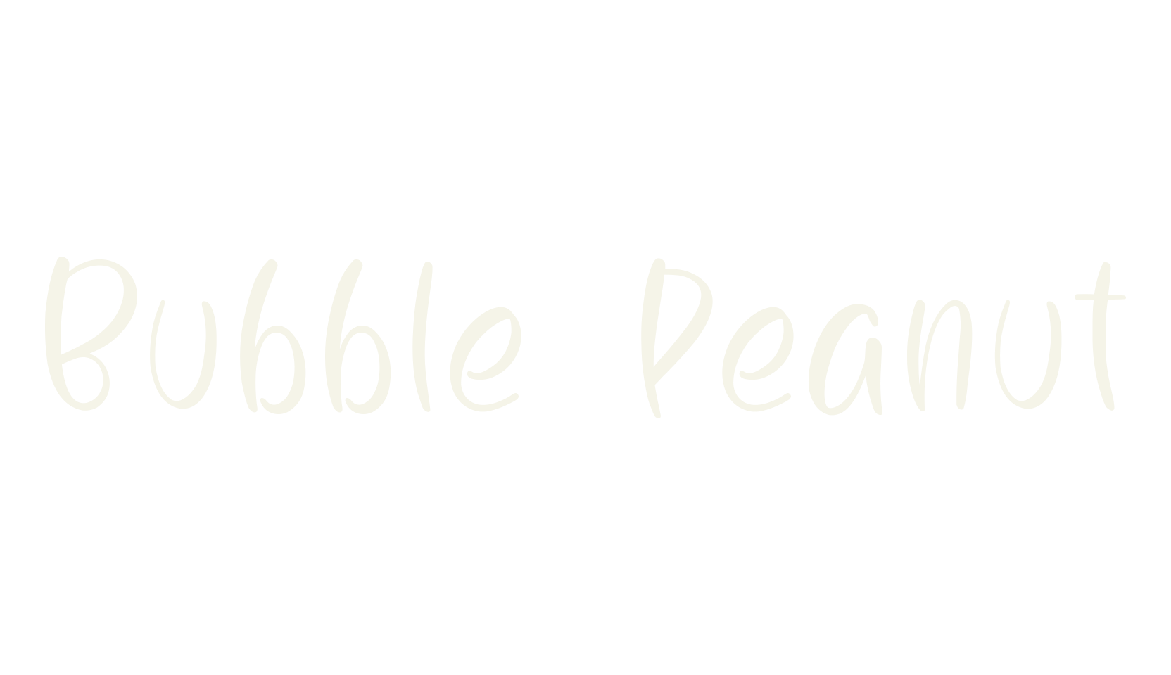 Bubble Peanut, cute font preview