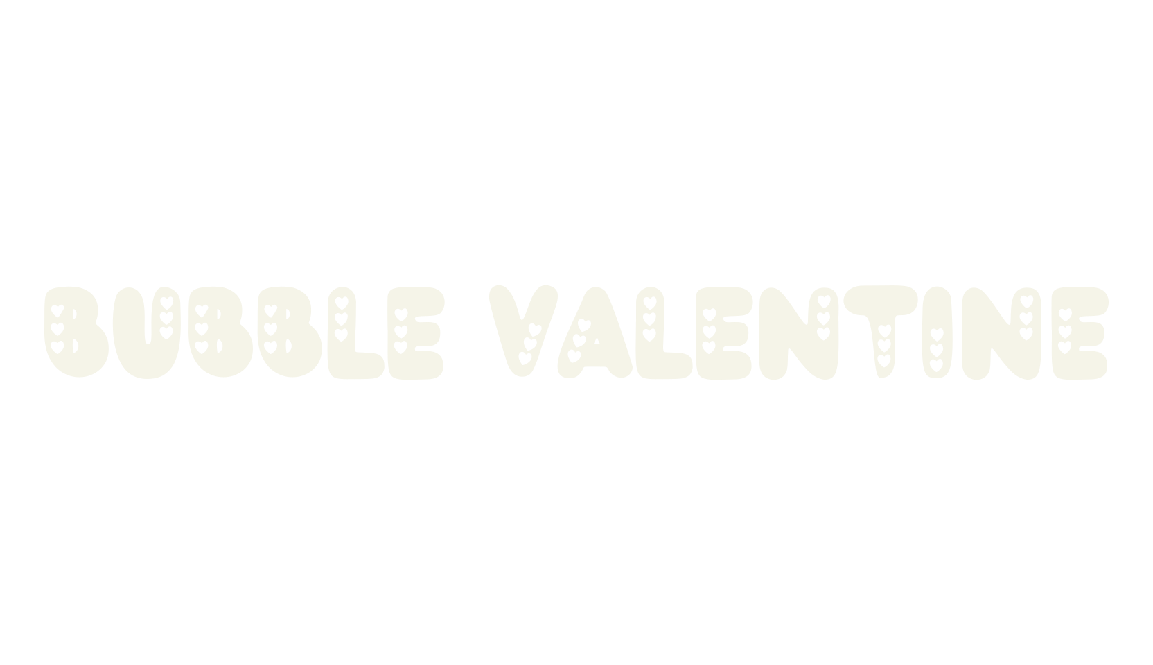 Bubble Valentine, bubble letters font preview