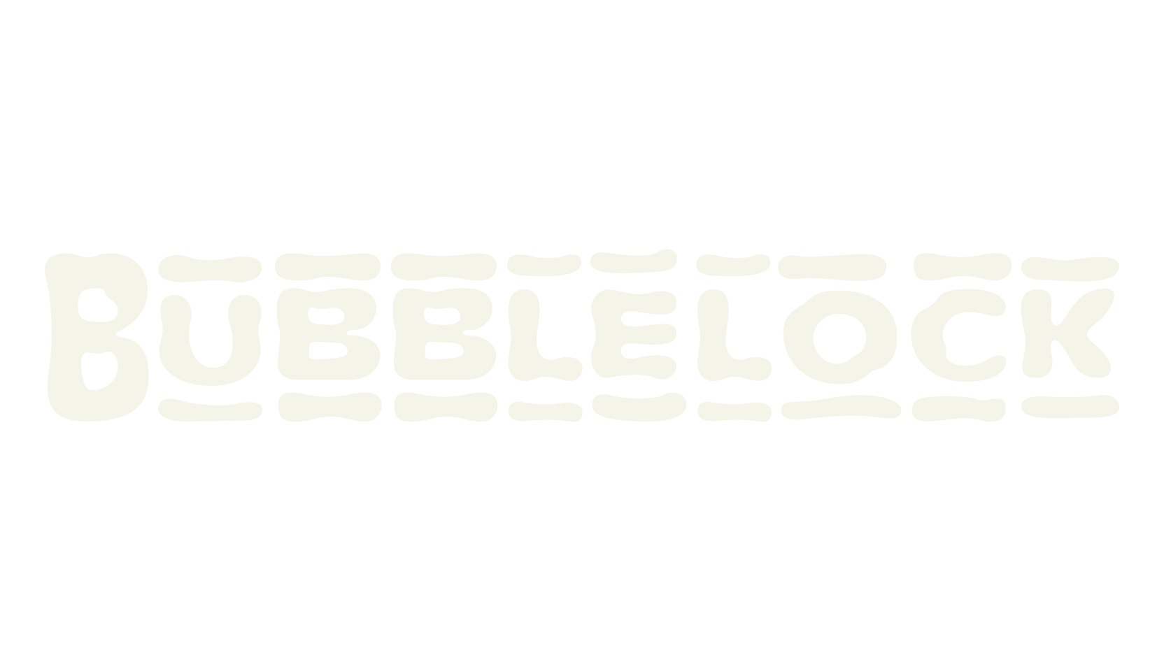 Bubblelock, typography font preview